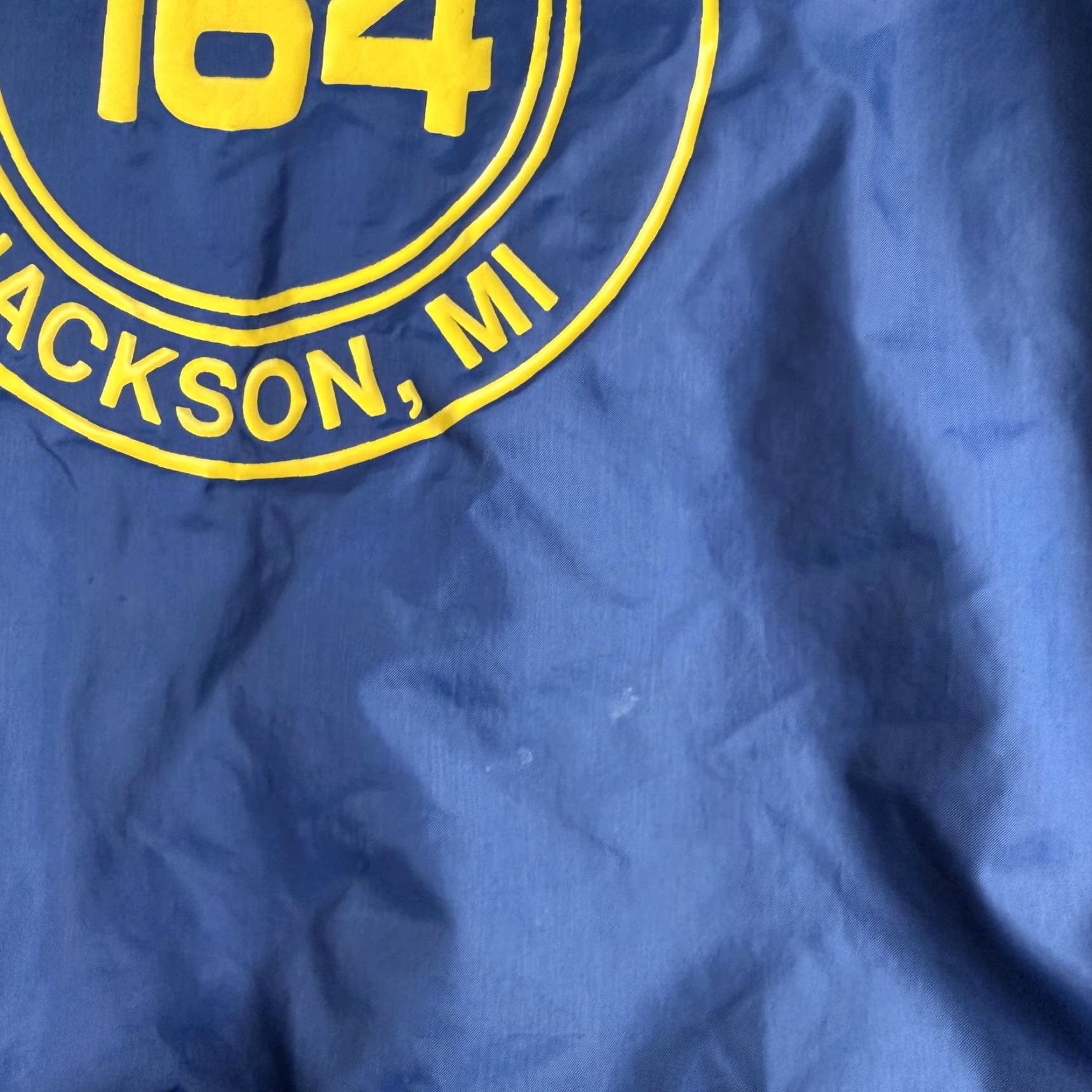 Vintage VINTAGE Hartwell Teamsters Jacket Mens Large Blue Bomber Nylon Snap Front Varsity Coat Casual Workwear Size US L / EU 52-54 / 3 - 6 Thumbnail