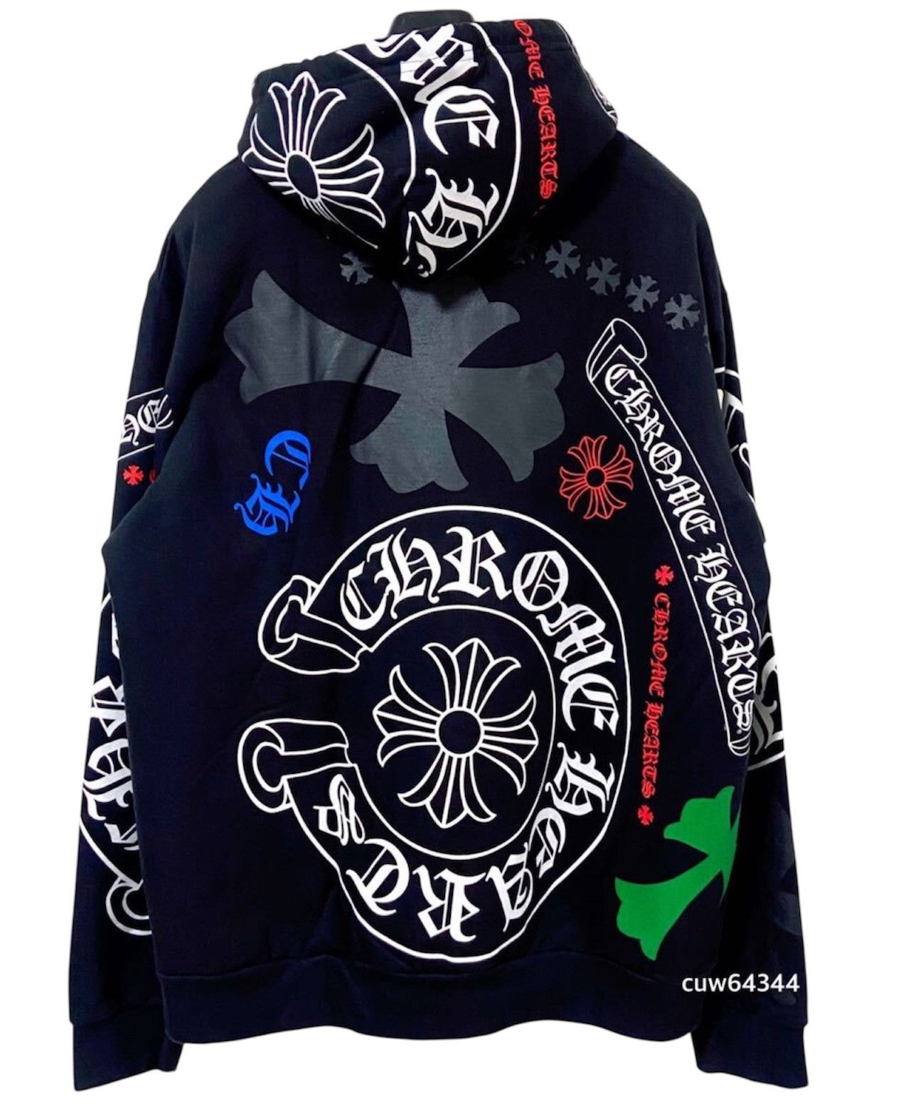 パーカー・フーディ Chrome Hearts Camo Horseshoe Hoodie Black Chrome Hearts Black & Camo Cross Horseshoe Logo Zip Up