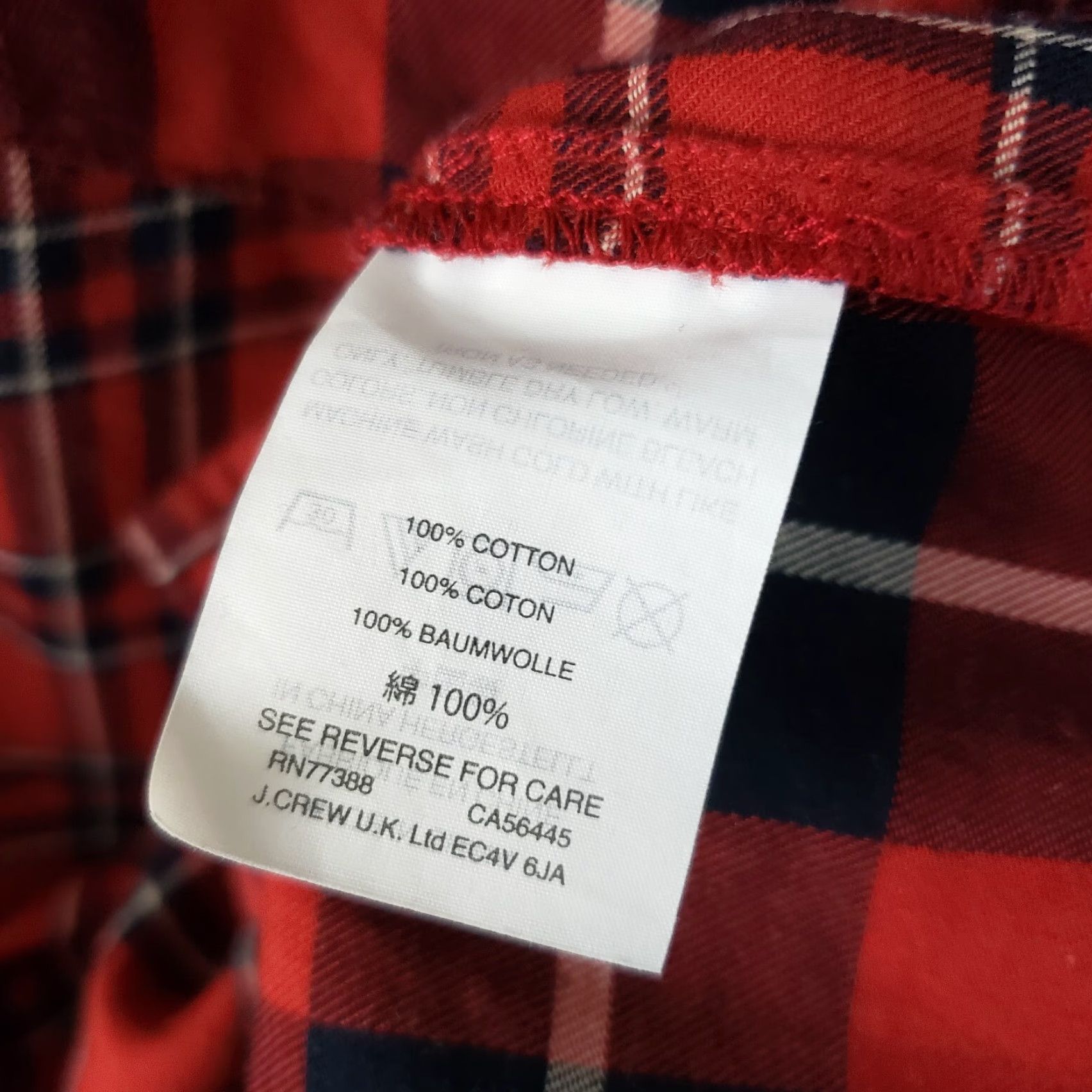 Madewell Madewell Womens Button Front Shirt Sz Small Red Plaid Long Sleeve Cotton Shirt Size S / US 4 / IT 40 - 5 Thumbnail