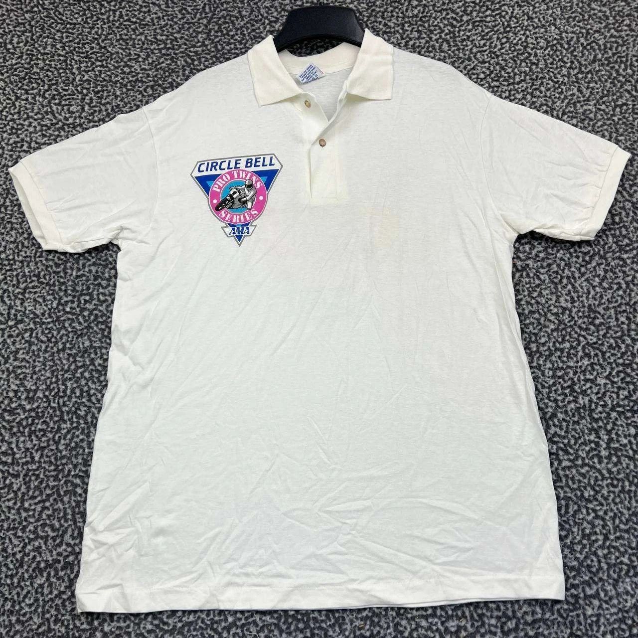 Anvil Vintage Circle Bell Polo Shirt Men L Short Sleeve New Size US L / EU 52-54 / 3 - 2 Thumbnail