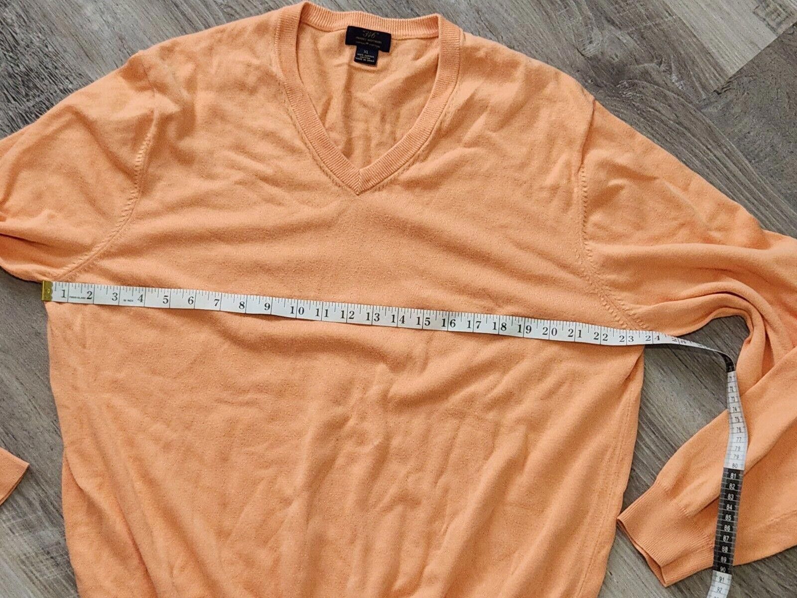 Brooks Brothers Brooks Brothers Sweater Supima Cotton Orange V Neck XL Size US XL / EU 56 / 4 - 4 Thumbnail