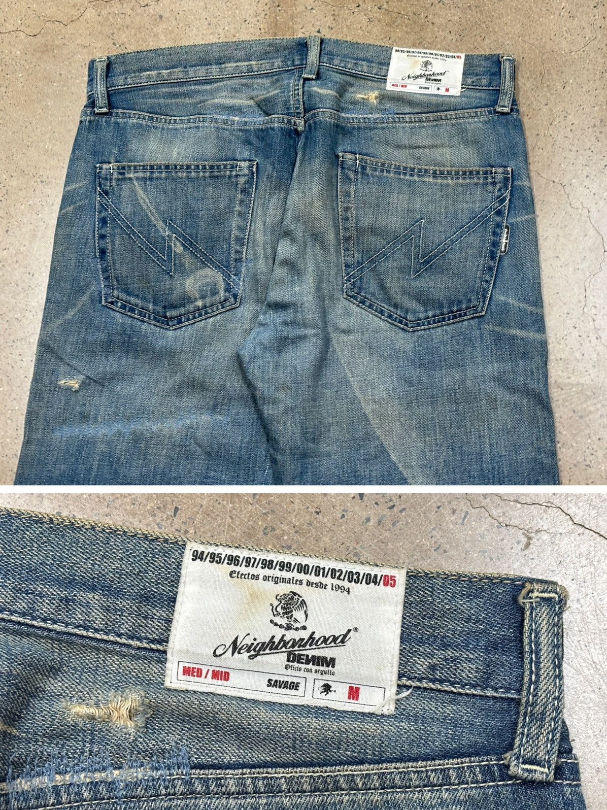 Neighborhood NBHD Neighborhood 05 CRACK Savage Denim Mid M Size US 34 / EU 50 - 6 Thumbnail