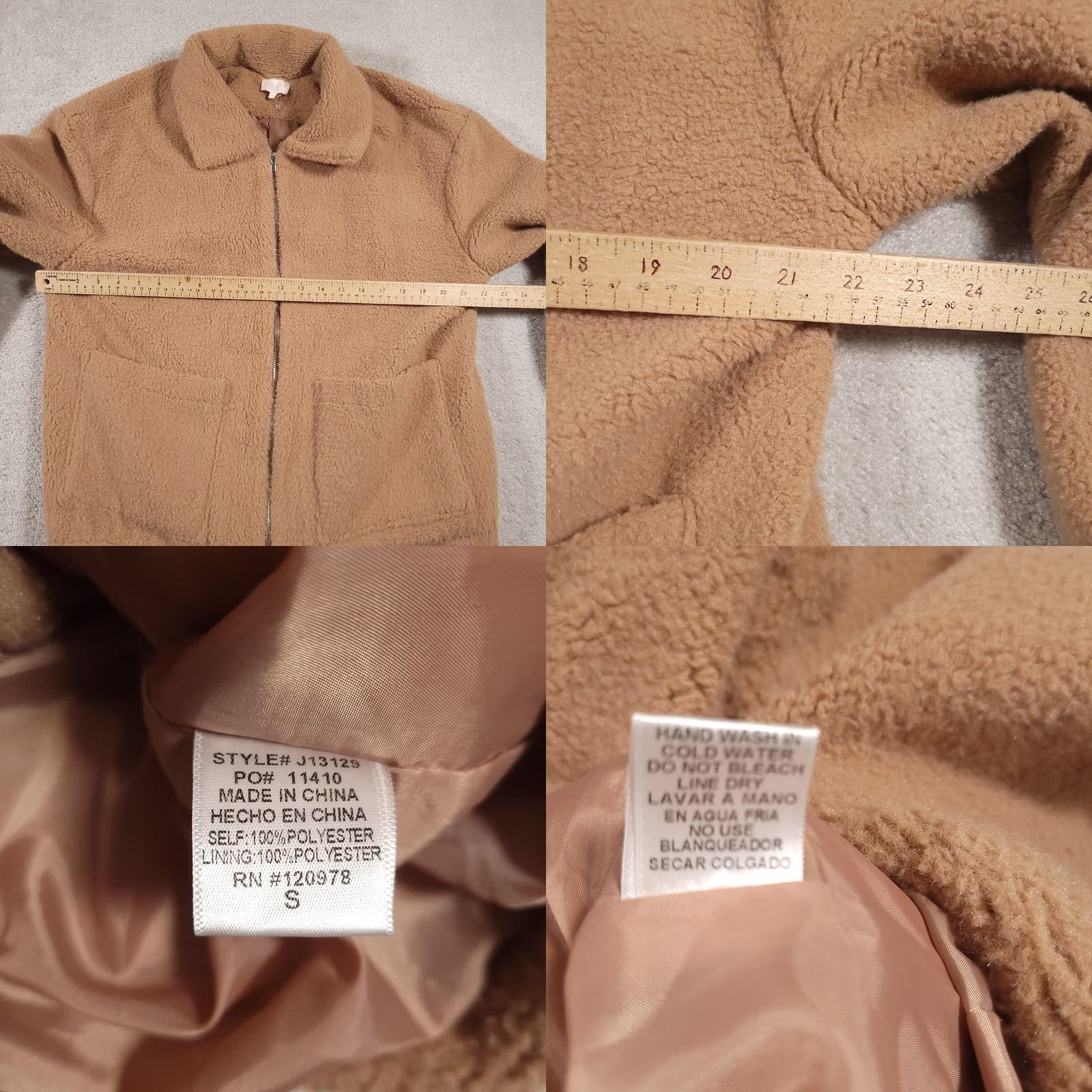 Vintage VINTAGE Entro Jacket Womens S Brown Sherpa Fleece Full Zip Pockets Cozy Size S / US 4 / IT 40 - 8 Thumbnail