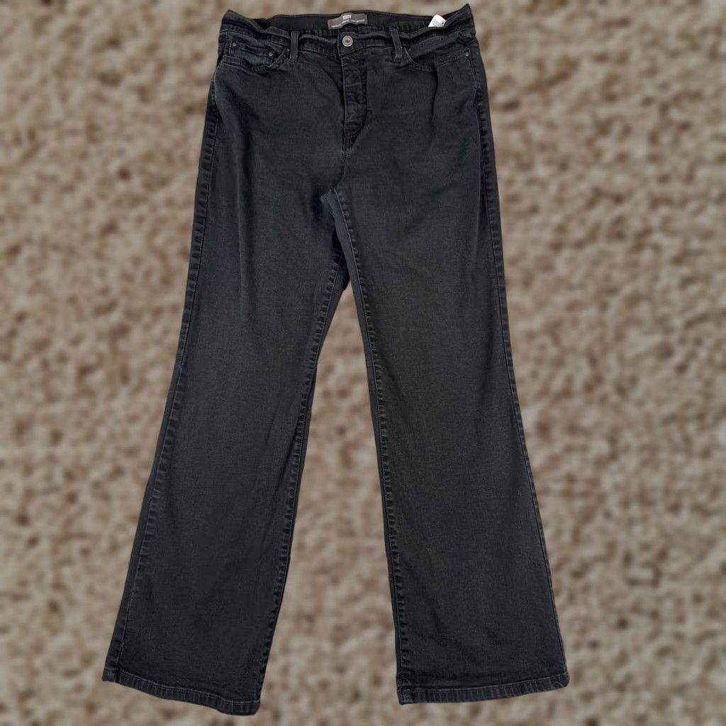 Levi's Levis Jeans Women 14 Black Denim 512 Boot 32x30 Premium Perfectly Slimming Size 36" / US 14 / IT 50 - 1 Thumbnail