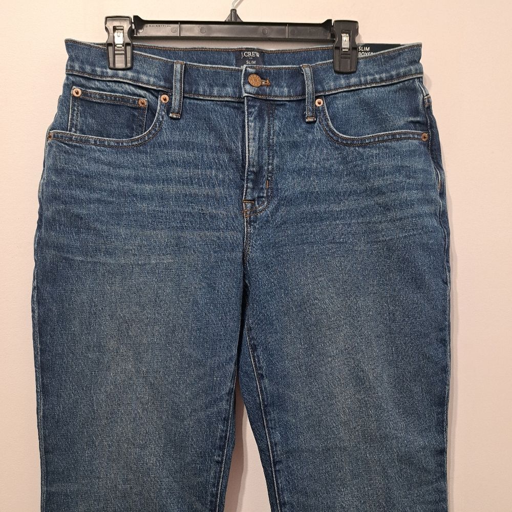 J.Crew J.Crew Slim Boyfriend Jeans All Day Stretch Straight Leg Size 29 Petite Blue NWT Size 29" - 11 Thumbnail