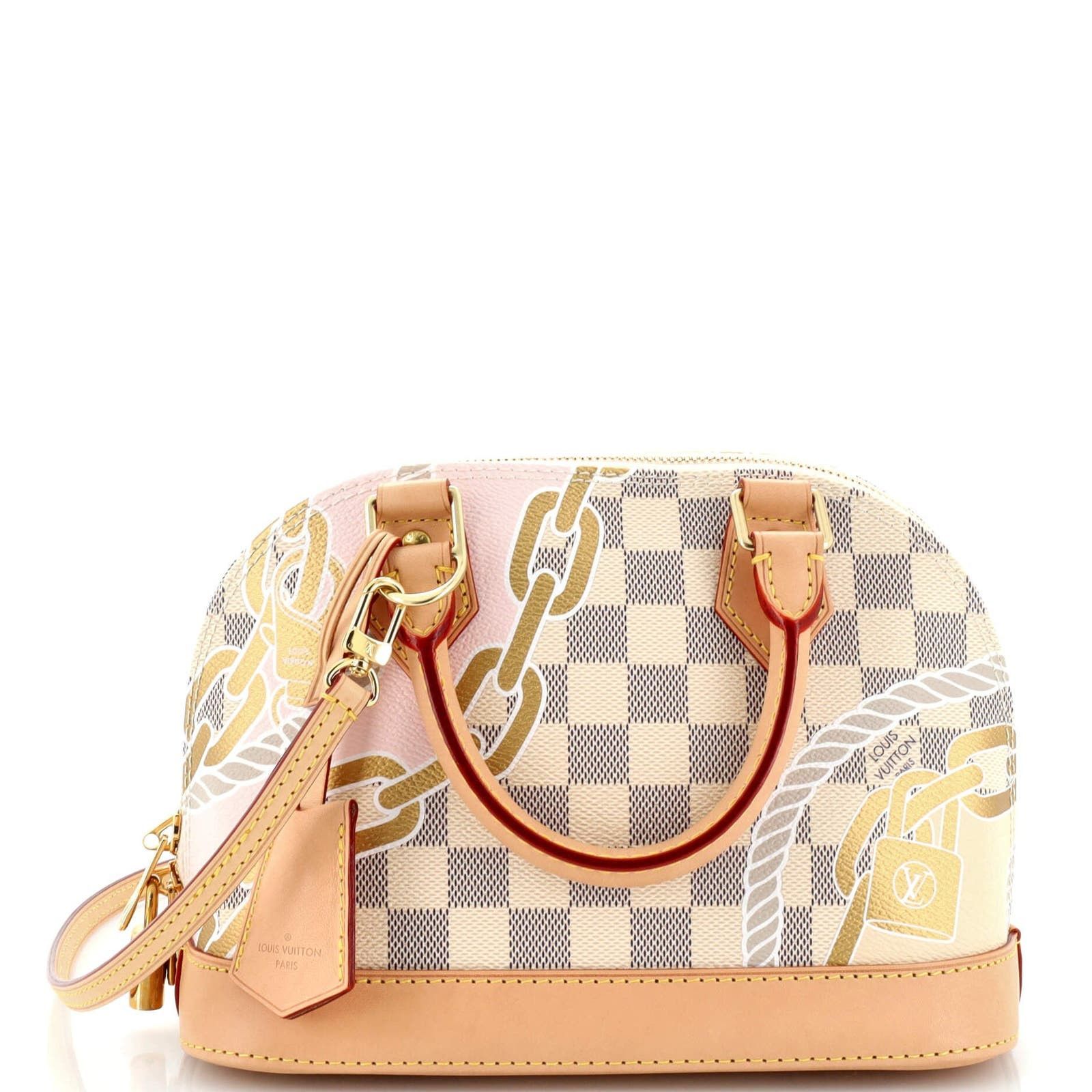 image of Louis Vuitton Alma Handbag Limited Edition Nautical Damier Bb in Print, Women's