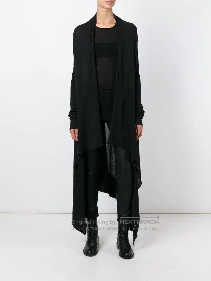 Rick Owens RICK OWENS Long sleeve asymmetrical cardigan wool lightwei Size XS / US 0-2 / IT 36-38 - 1 Thumbnail