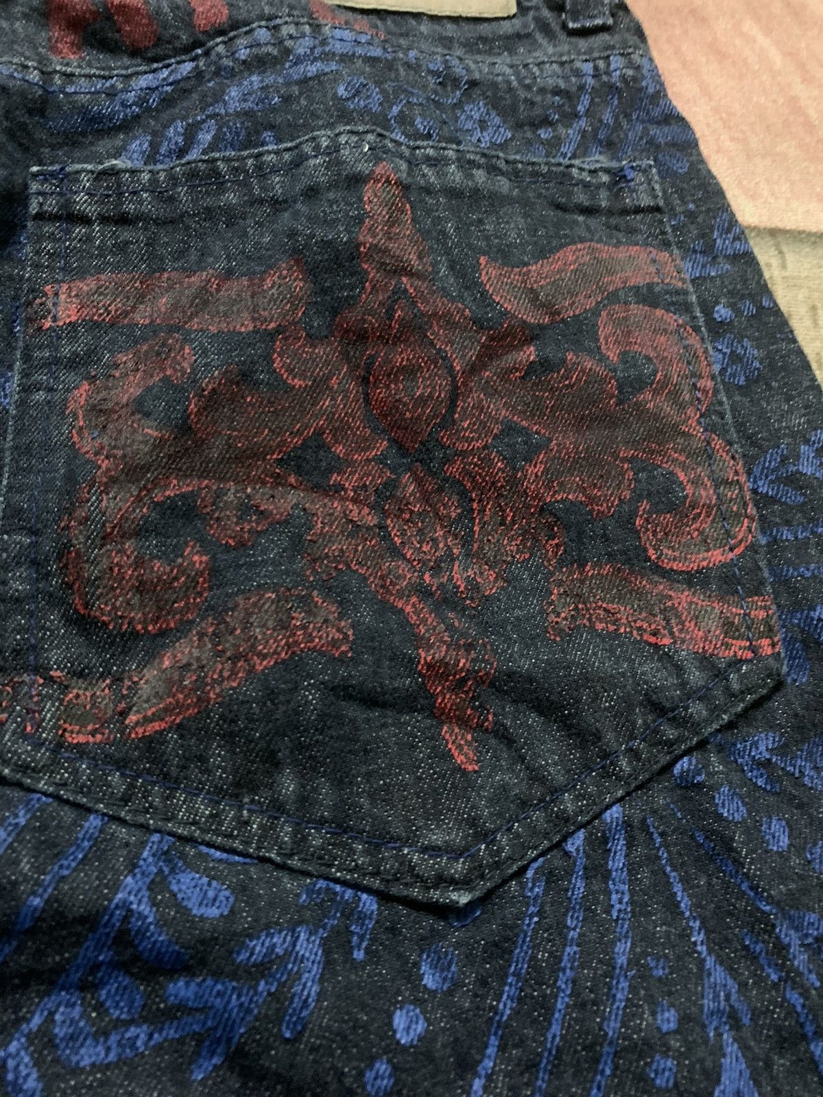 Affliction × JNCO CRAZY BAGGY red ape jeans with sick backhit Size US 36 / EU 52 - 10 Thumbnail