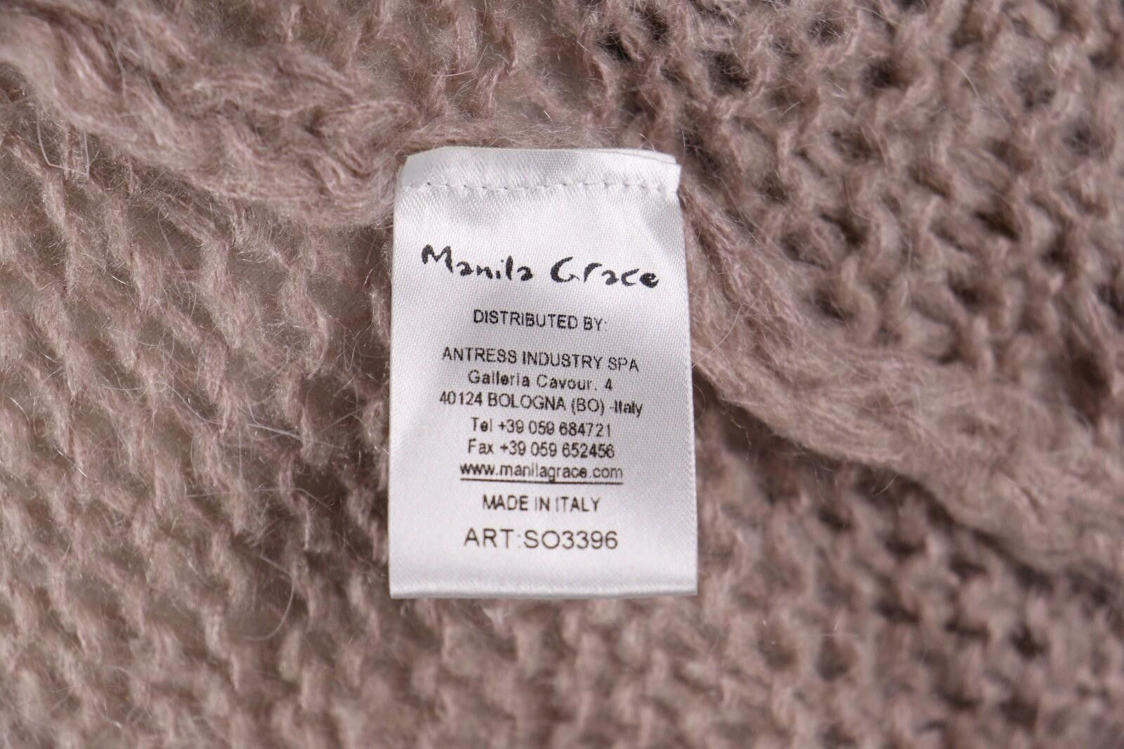 Designer Manila Grace Mohair Pink Draped Cardigan Sweater Size 1 Size M / US 6-8 / IT 42-44 - 9 Thumbnail