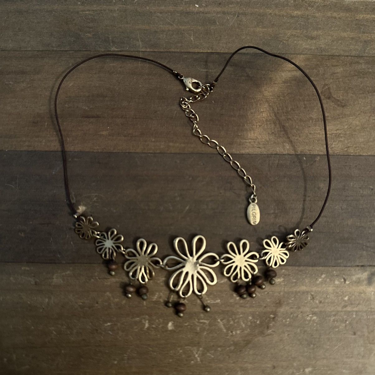 Other Pilgrim gold tone flower link cord necklace Size ONE SIZE - 2 Thumbnail