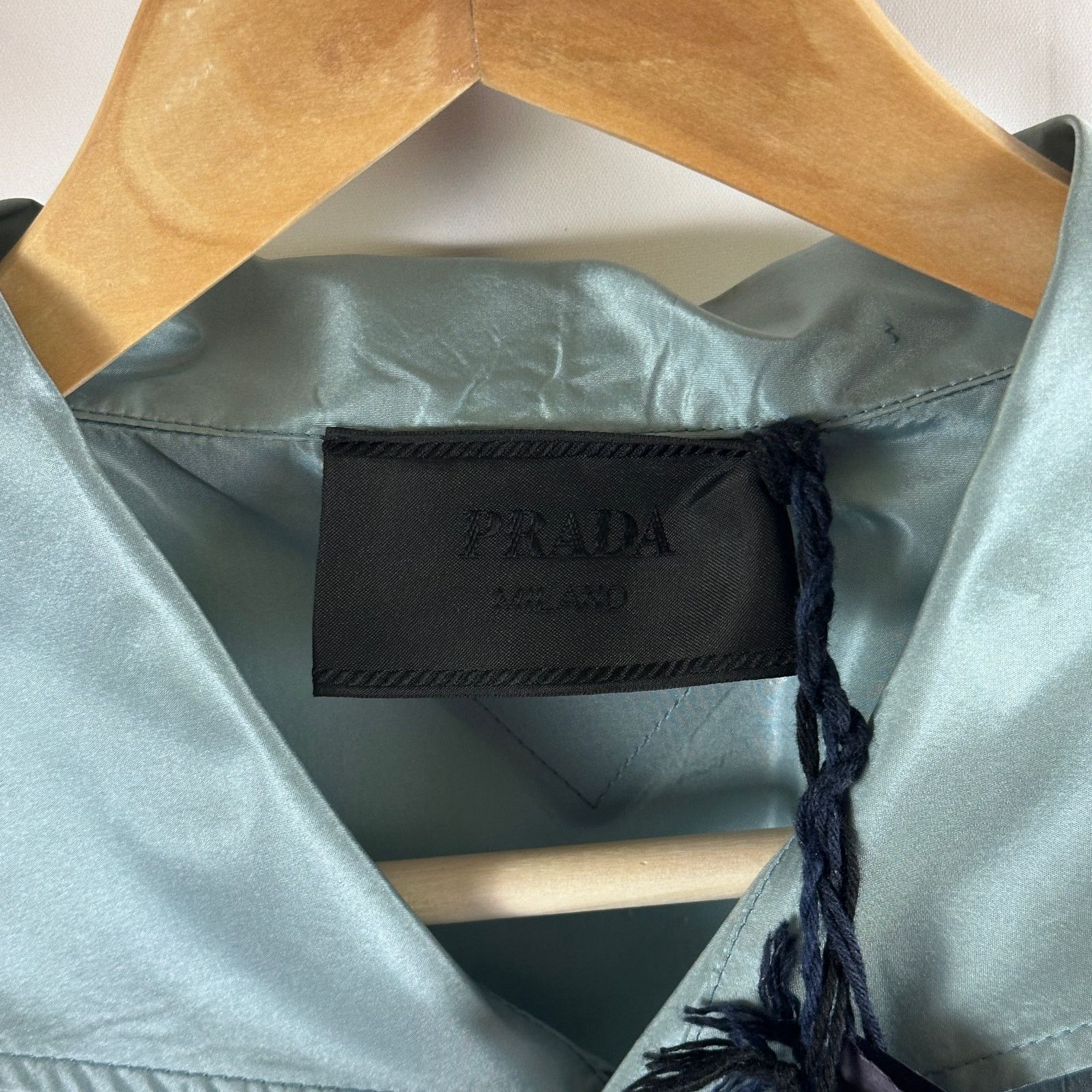 Prada A/W22 Blue Silk Printed Button-Up Size US M / EU 48-50 / 2 - 8 Thumbnail