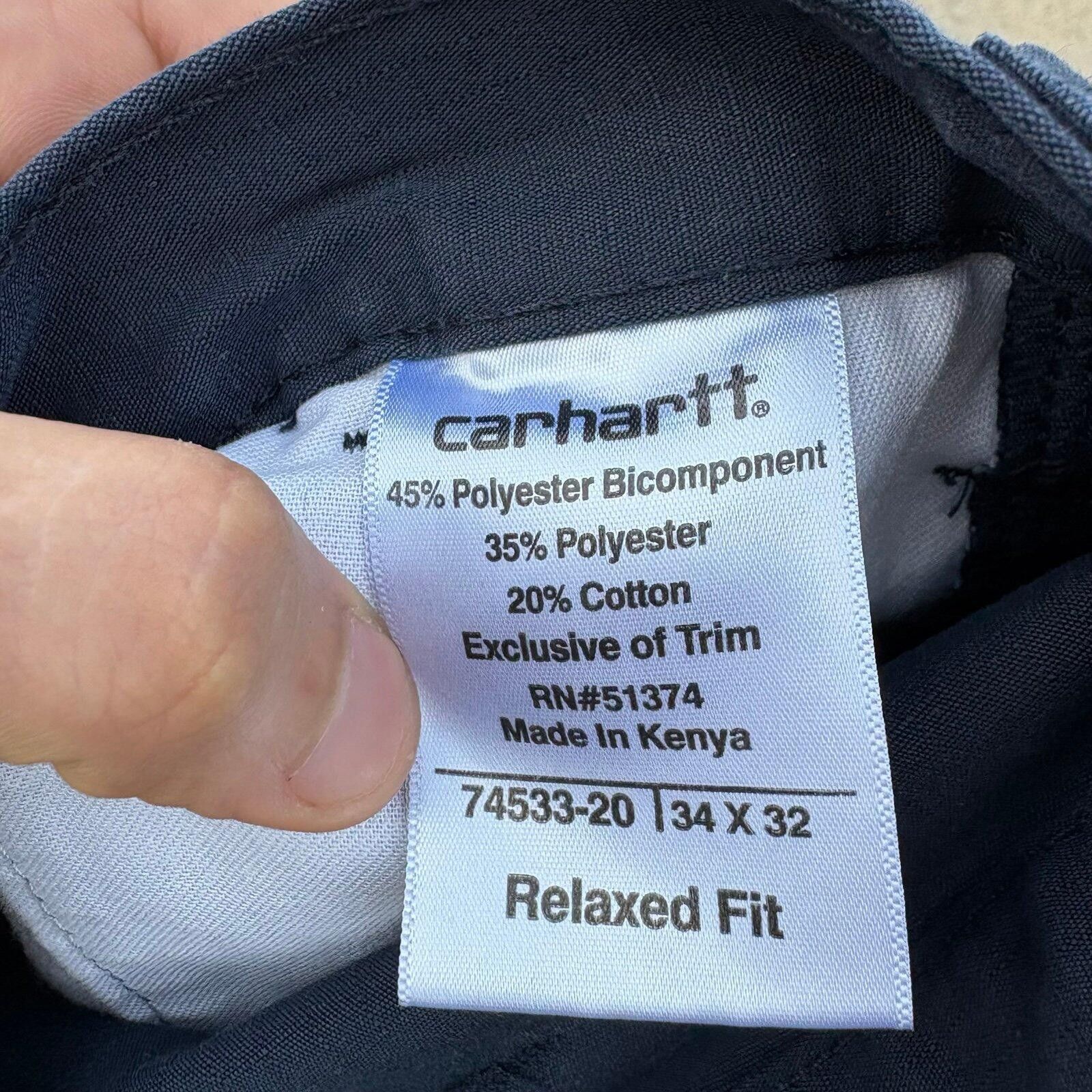 Carhartt Vintage navy blue Carhartt pants Size US 34 / EU 50 - 4 Thumbnail