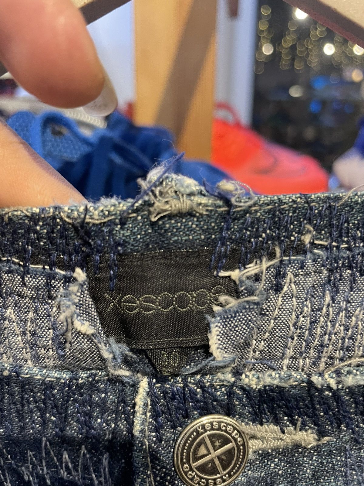 Japanese Brand × Vintage Vintage Xescape Distressed Denim Pant Size US 30 / EU 46 - 2 Thumbnail