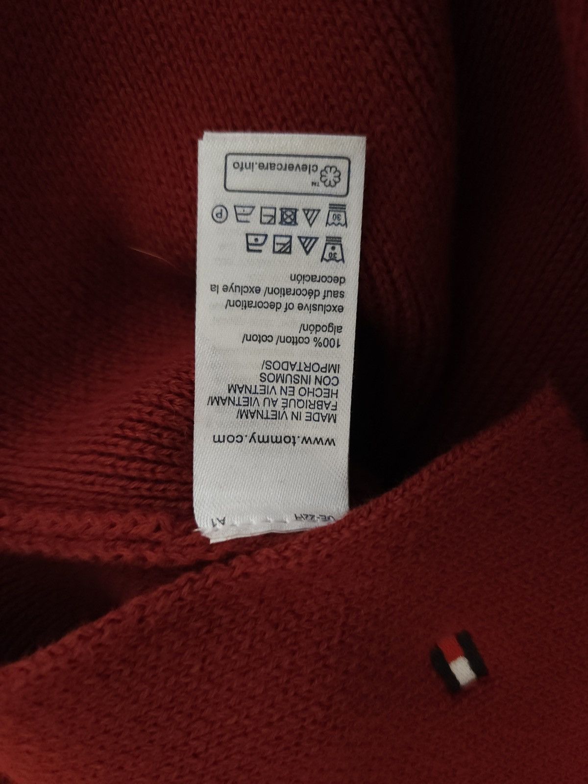 Designer × Tommy Hilfiger TOMMY HILFIGER Burgundy Relaxed Turtleneck Sweater Size XS / US 0-2 / IT 36-38 - 17 Thumbnail