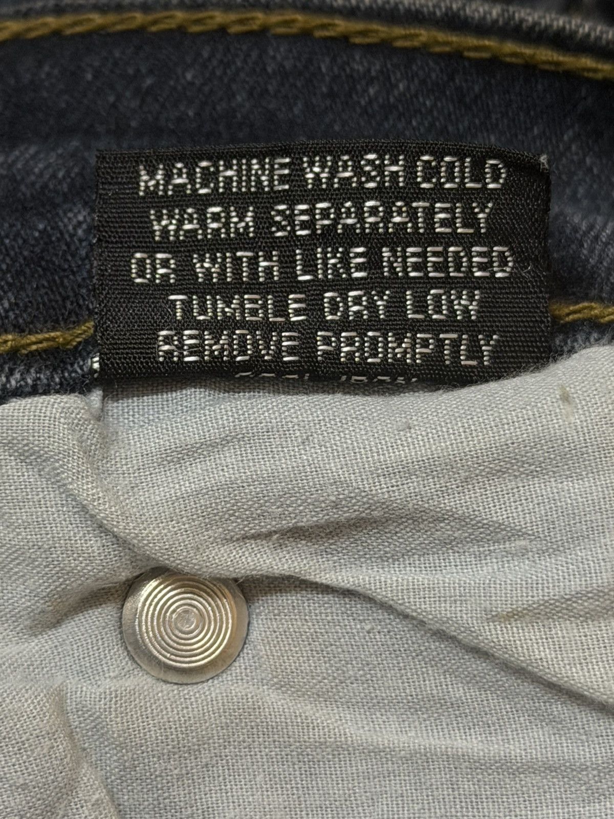 Tornado Mart Y2K Japanese Brand Blue Faded Wash Zipper Leg Flare Distress Size US 31 - 6 Thumbnail