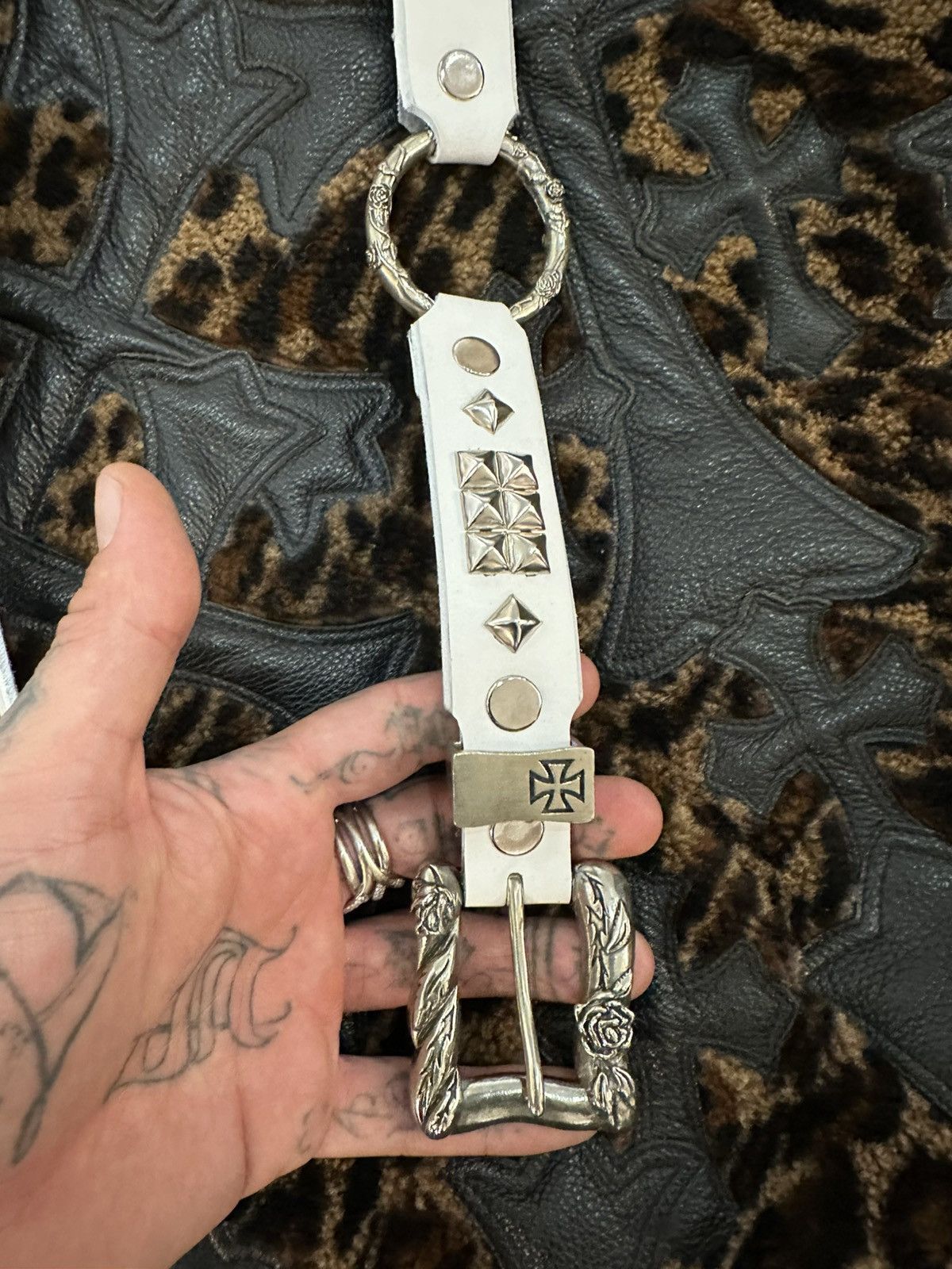 Enfants Riches Deprimes ERD WHITE LIMITED EXCLUSIVE PARIS BELT SILVER LEATHER 34-38 Size 36 - 2 Thumbnail