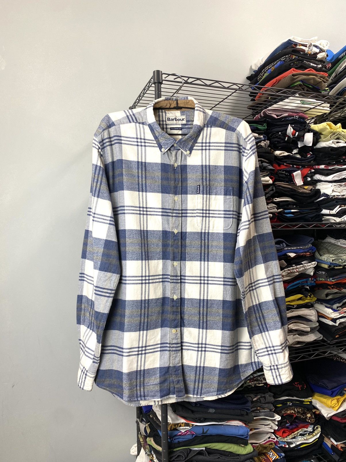 Barbour Vintage Barbour Flannel Shirt Plaid Checkered Size US XL / EU 56 / 4 - 1 Thumbnail