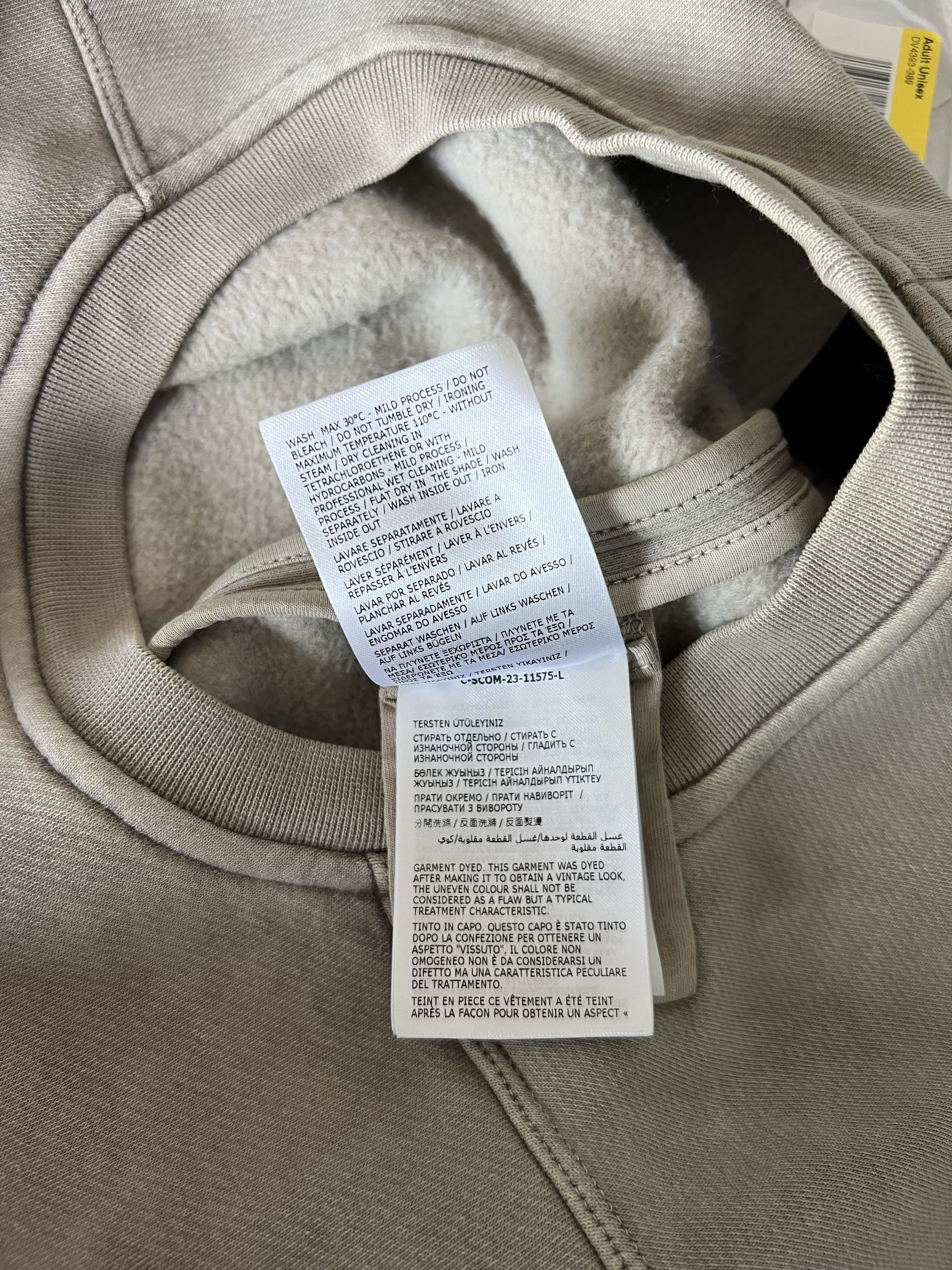 Moncler × Rick Owens Rick Owens Moncler Subhuman Cutout Sweatshirt Acid Degrade Size US L / EU 52-54 / 3 - 11 Thumbnail