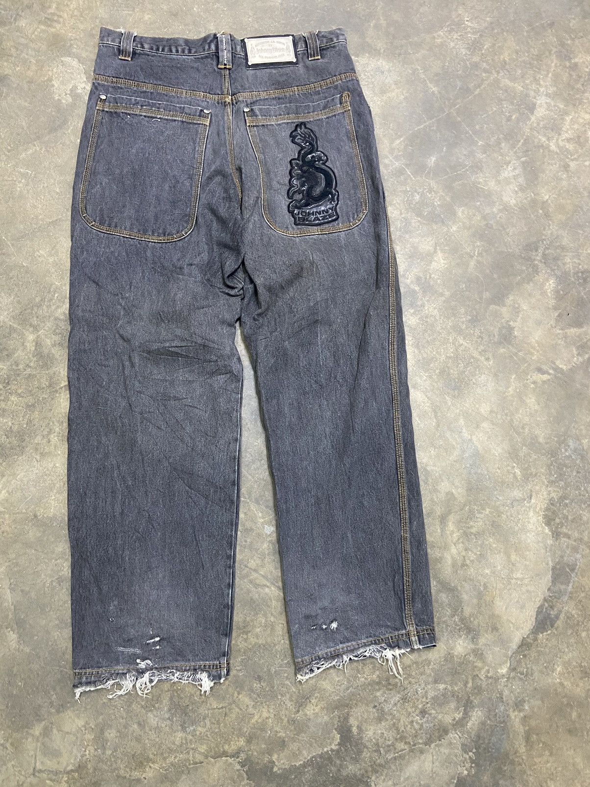 JNCO 🔥 Y2k Johnny Blaze baggy pants big logo distressed Size US 36 / EU 52 - 2 Thumbnail