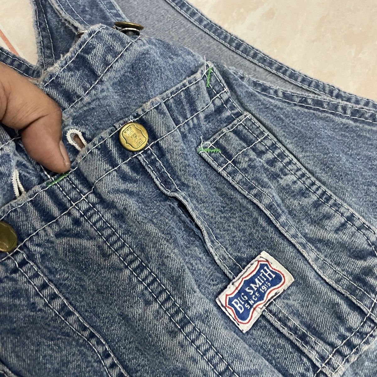 Japanese Brand Vintage Big Smith Denim Overall Size US 38 / EU 54 - 5 Thumbnail