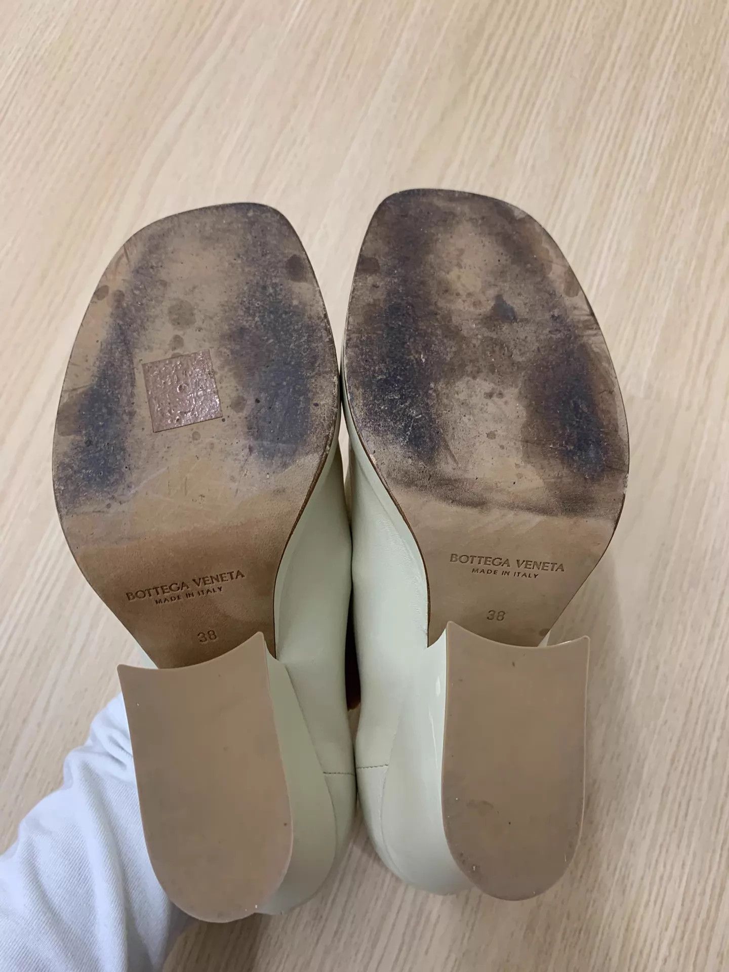 Bottega Veneta BV White Open-Toe Heels Size 38 New Size US 7.5 / IT 37.5 - 4 Thumbnail
