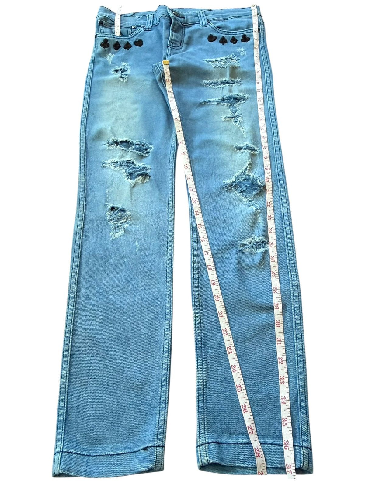 Ksubi Vintage Japanese Brand Embroidered Distressed Jeans Size 30" / US 8 / IT 44 - 7 Thumbnail