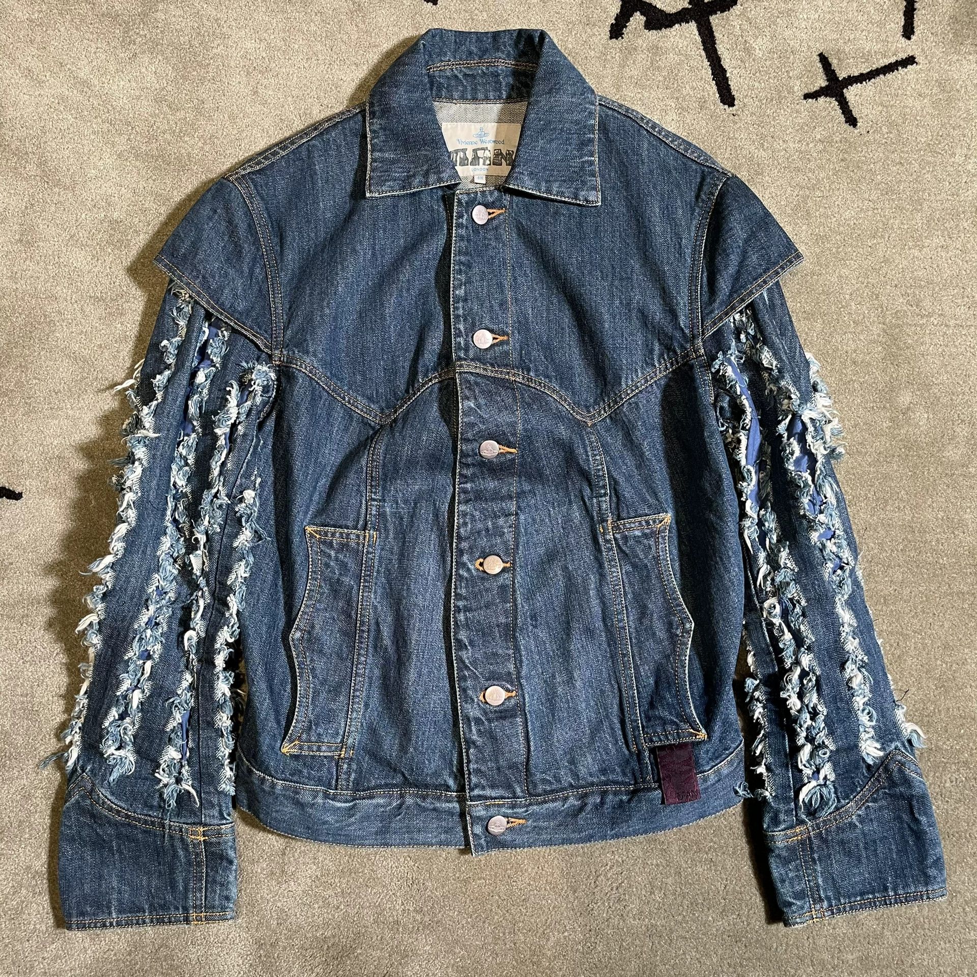 Vivienne Westwood Vivienne Westwood 91ss Distressed Denim Jacket Size US M / EU 48-50 / 2 - 1 Thumbnail