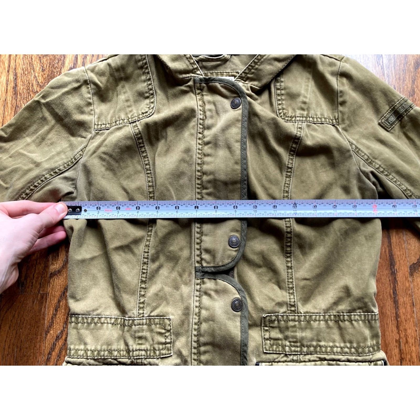 Abercrombie & Fitch Abercrombie & Fitch Jacket Womens Small Military Army Olive Green Utility Zipper Full Zip Size S / US 4 / IT 40 - 6 Thumbnail