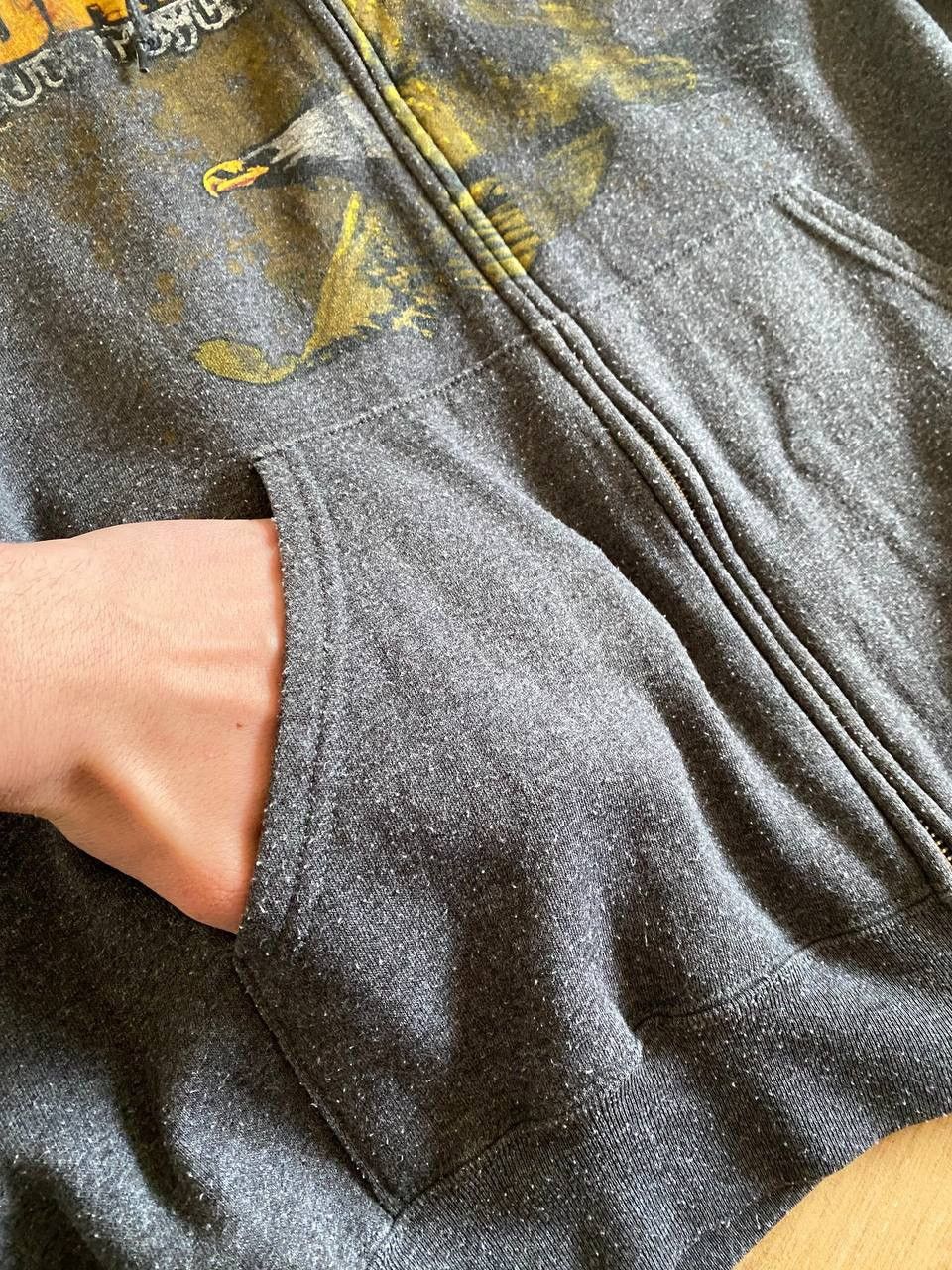 Harley Davidson × Vintage Vintage Harley Davidson Big Logo Zip Up Boxy Fit Hoodie 2012 Size US XXL / EU 58 / 5 - 10 Thumbnail