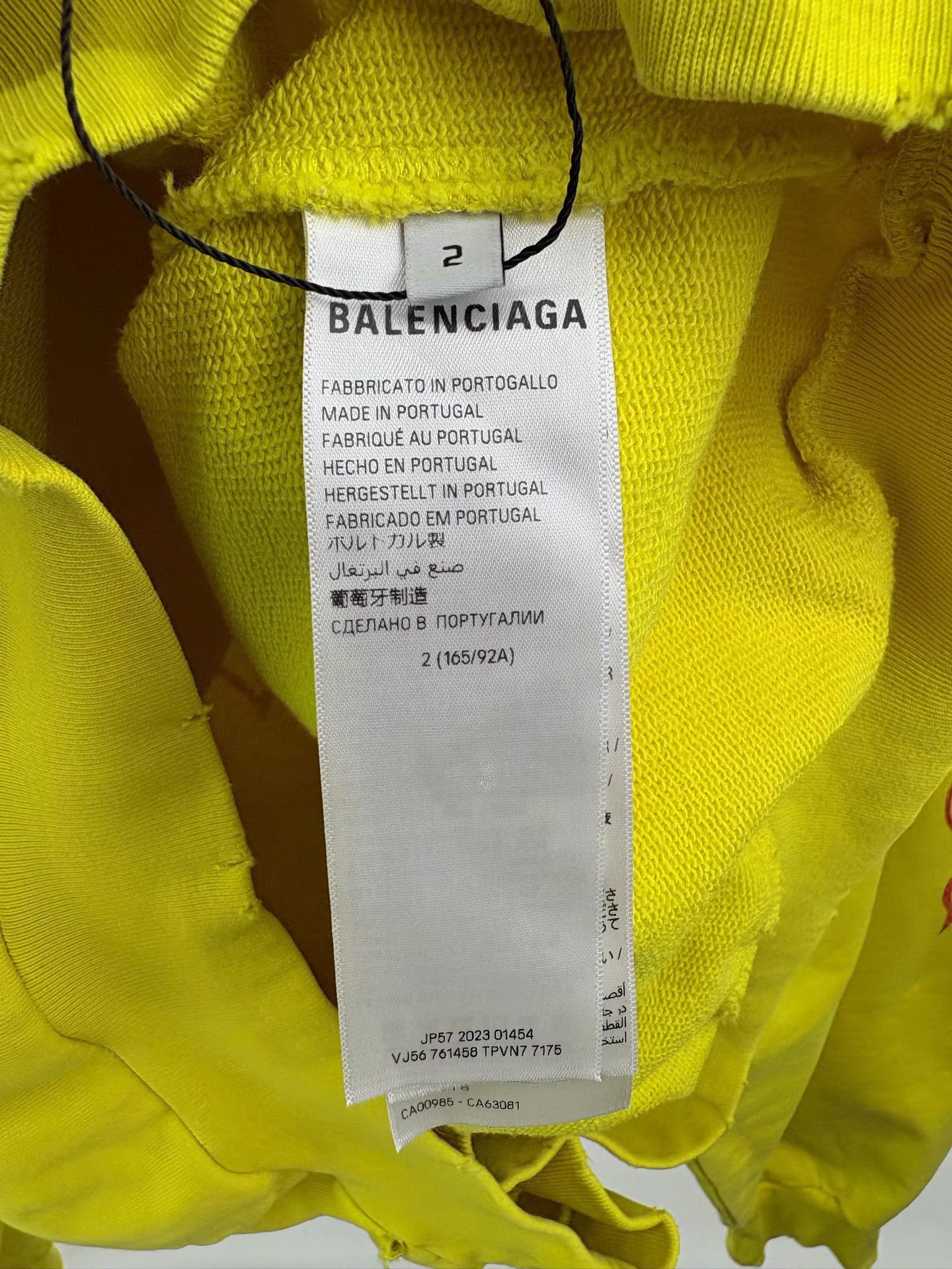 Balenciaga BALENCIAGA Flame Graffiti Yellow Hoodie Size US M / EU 48-50 / 2 - 5 Thumbnail