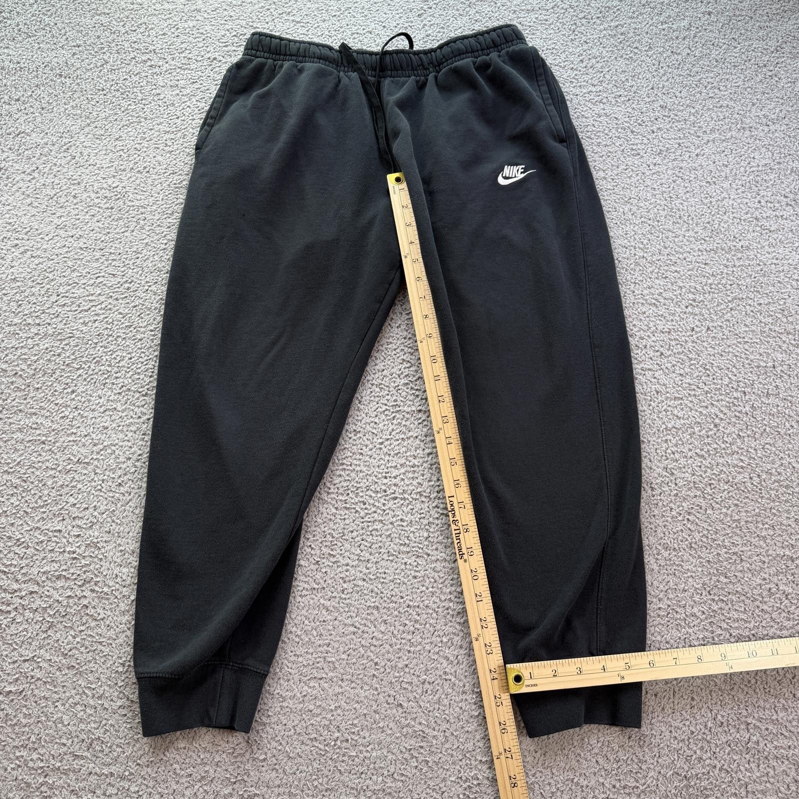 Nike Nike Jogger Sweatpants Mens Large Black Fleece Embroidered Size US 34 / EU 50 - 7 Thumbnail