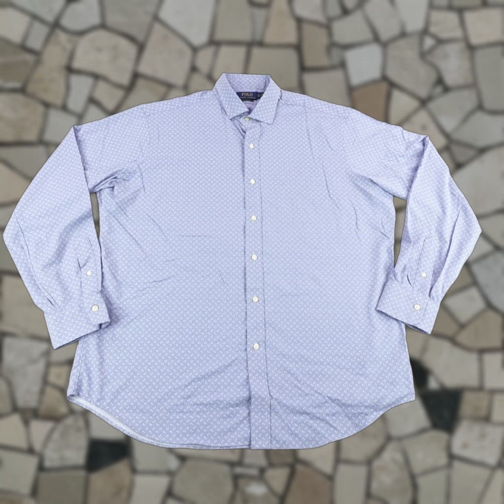 Polo Ralph Lauren VINTAGE Polo Ralph Lauren Shirt Mens XL Blue Paisley Long Sleeve Button Up Business Casual Formal Preppy Lightweight Stretch Size US XL / EU 56 / 4 - 1 Thumbnail
