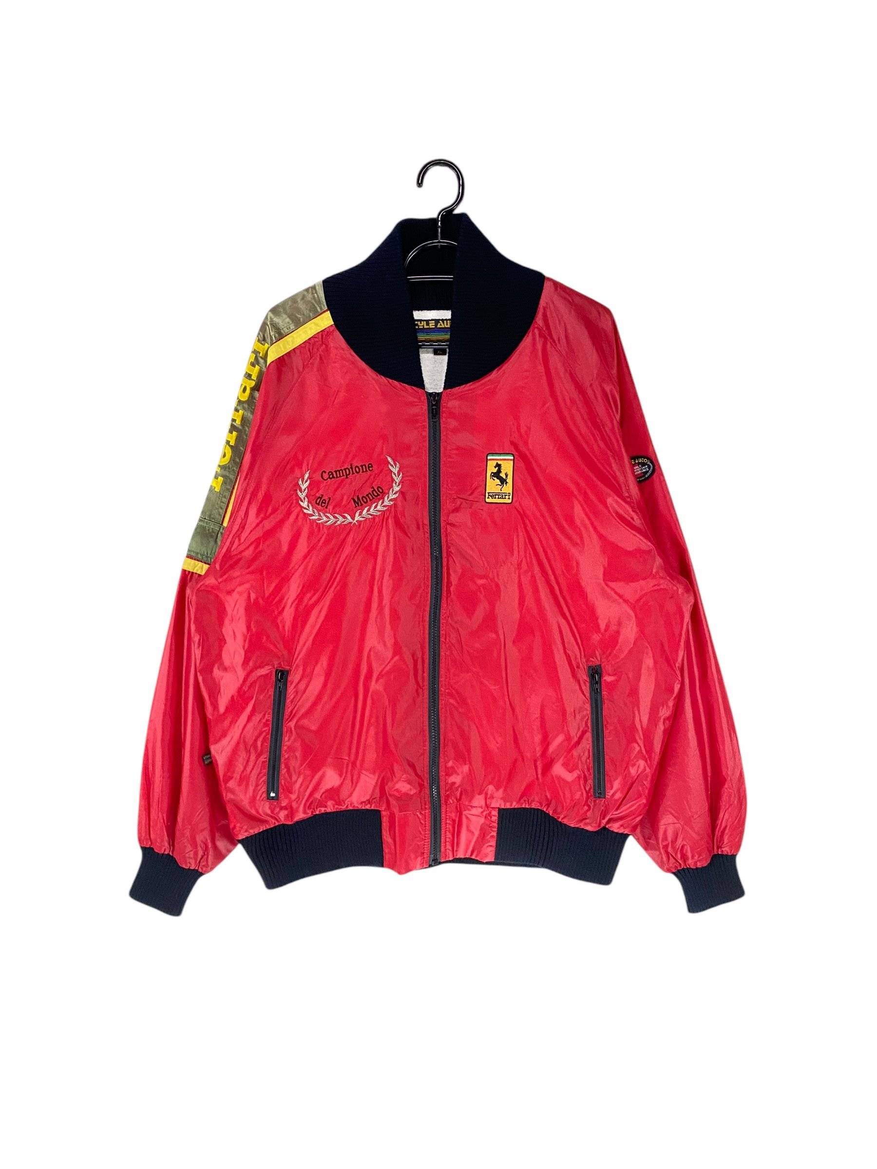 Ferrari × Vintage 80s Style Auto Ferrari campione del mundo satin jacket Size US XL / EU 56 / 4 - 1 Thumbnail