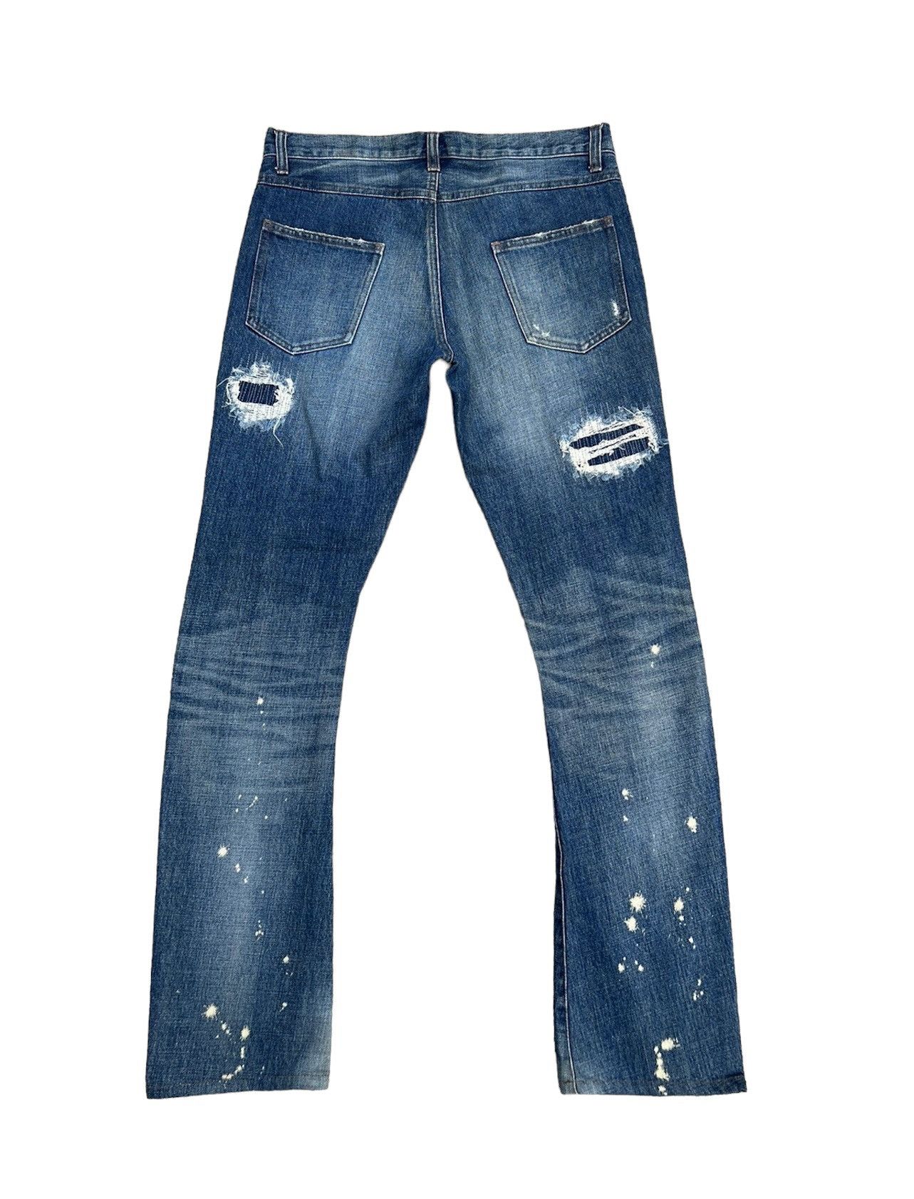Schlussel Schlussel Japan Rips Snakes Scales Design Patchwork Denim Size US 31 - 2 Thumbnail