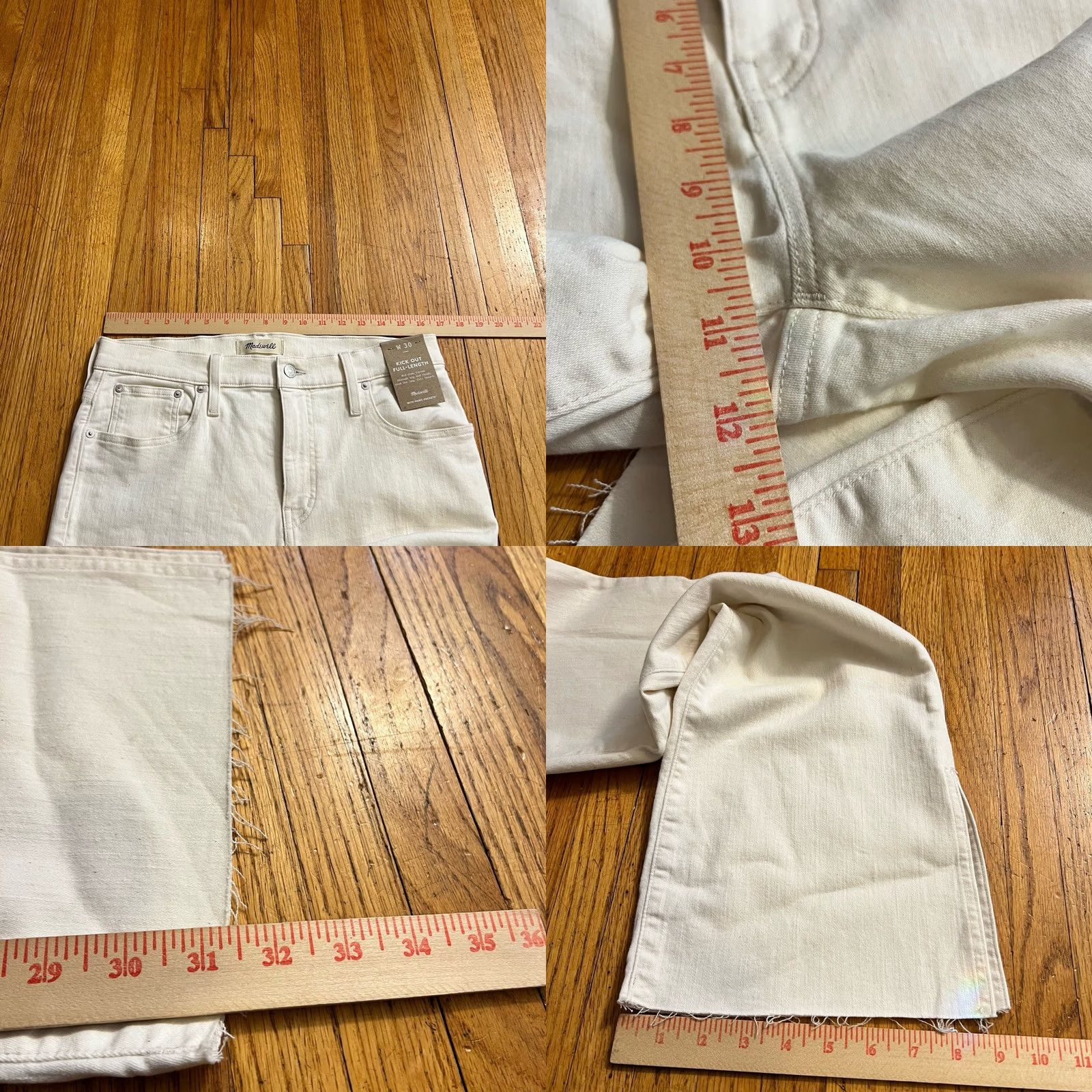 Madewell Madewell Jeans Women 30 Kick Out Full Length Straight Leg White Pants Size 30" / US 8 / IT 44 - 8 Thumbnail