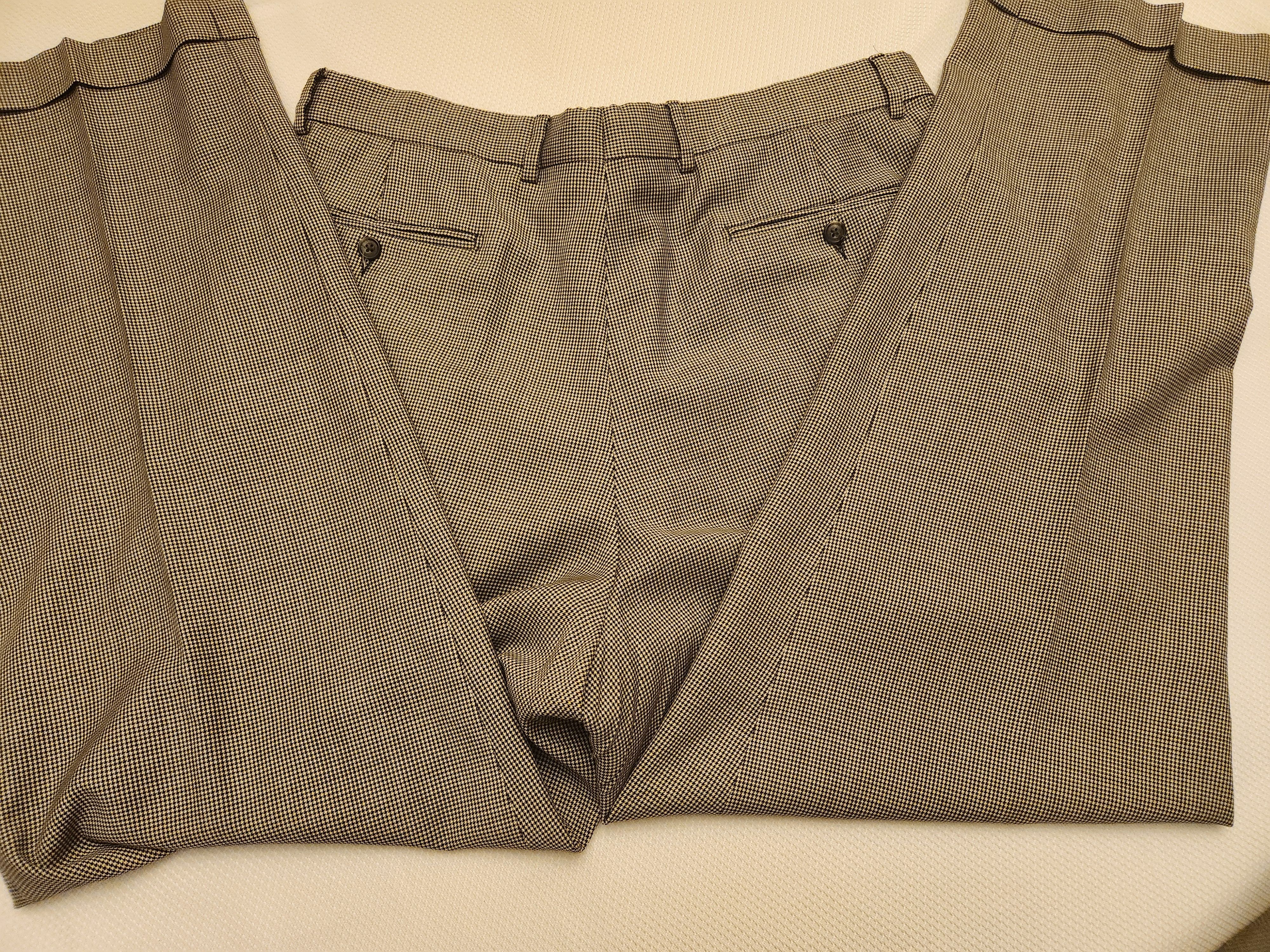 Vintage Vintage 90's Houndstooth Pleated Front Dress Pants Size US 35 - 3 Thumbnail