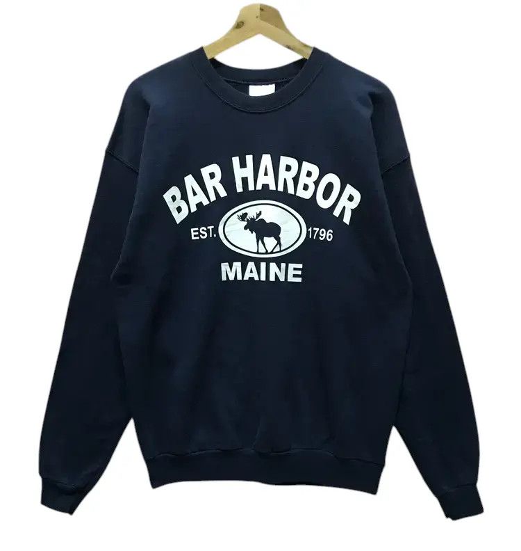 Hanes Vintage 80's Bar Harbor Maine Sweatshirts Size US L / EU 52-54 / 3 - 1 Thumbnail