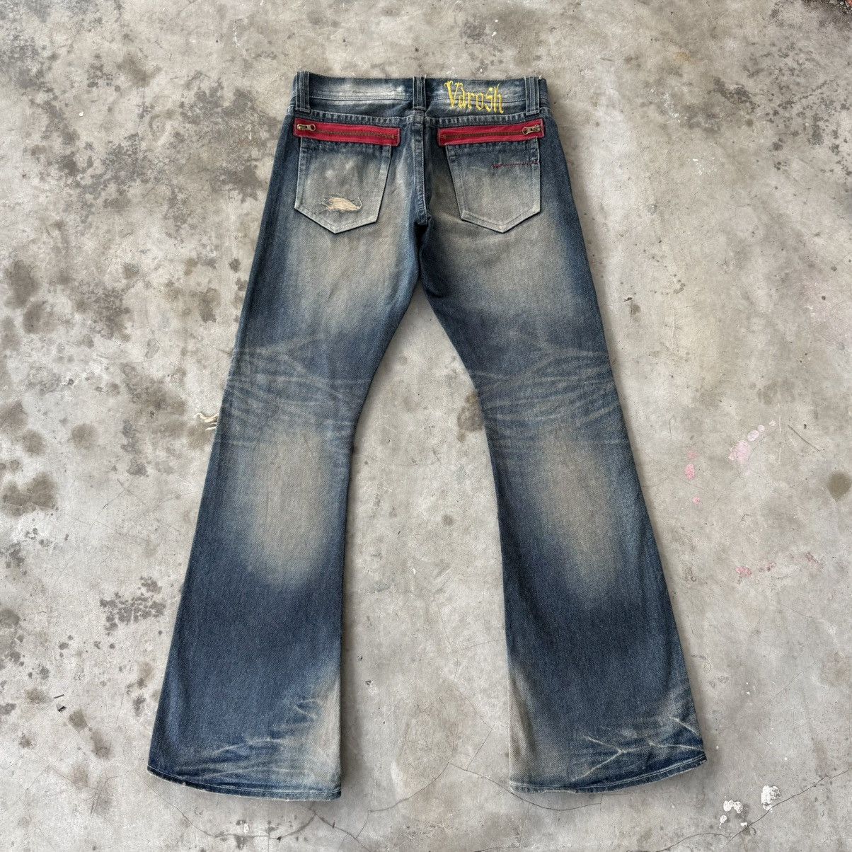 Japanese Brand W32 Vintage Varosh Selvedge Flare Boot cut Rusty Denim Jean Size US 32 / EU 48 - 10 Thumbnail