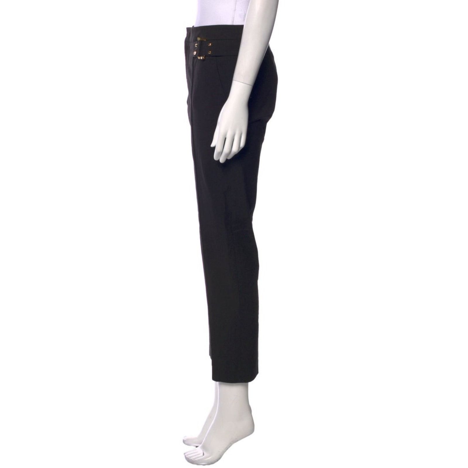 Gucci Gucci Black Straight Leg Trouser Pants - Size 40 Size 27" / US 4 / IT 40 - 2 Thumbnail