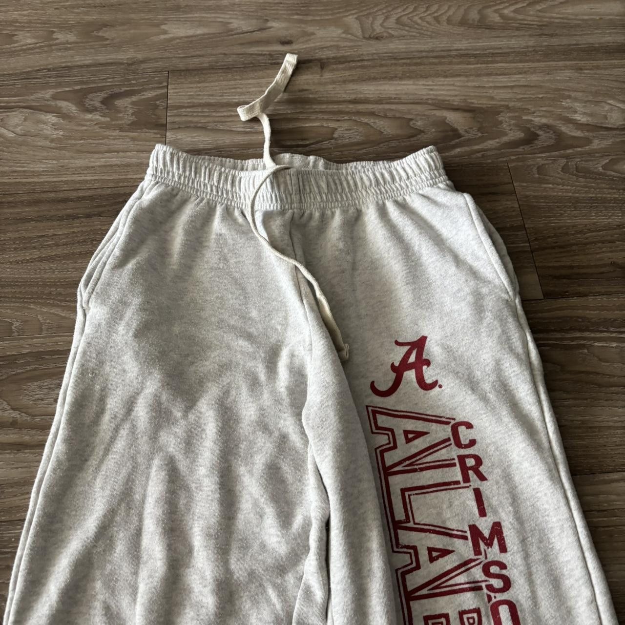 Vintage Crazy Vintage Y2K/2000s Light Grey Alabama Spellout College Sweatpants! Size S Size 28" / US 6 / IT 42 - 4 Thumbnail