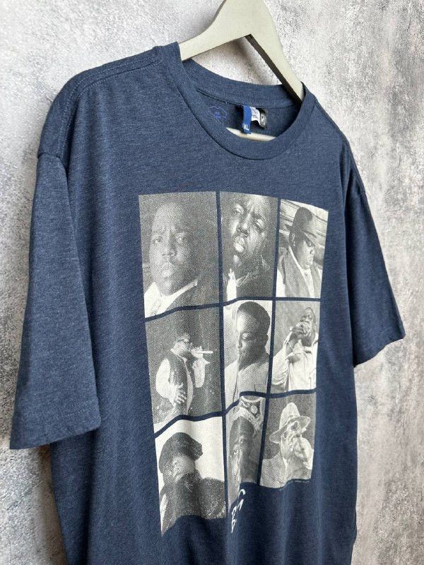 Rap Tees The Notorious B.I.G. Graphic T-Shirt Blue Hip Hop Rap Tee Size US XL / EU 56 / 4 - 3 Thumbnail