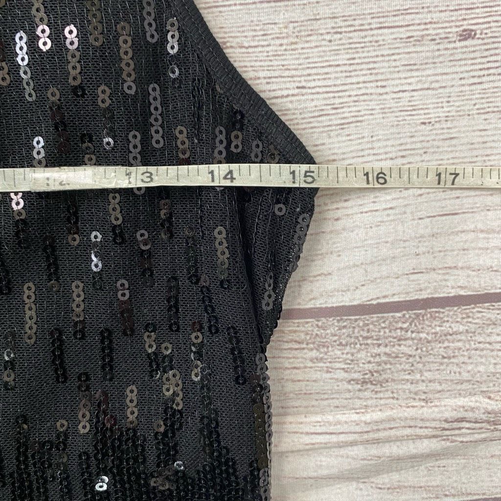 Express Express women M black sequin front ribbed tank top Size M / US 6-8 / IT 42-44 - 8 Thumbnail