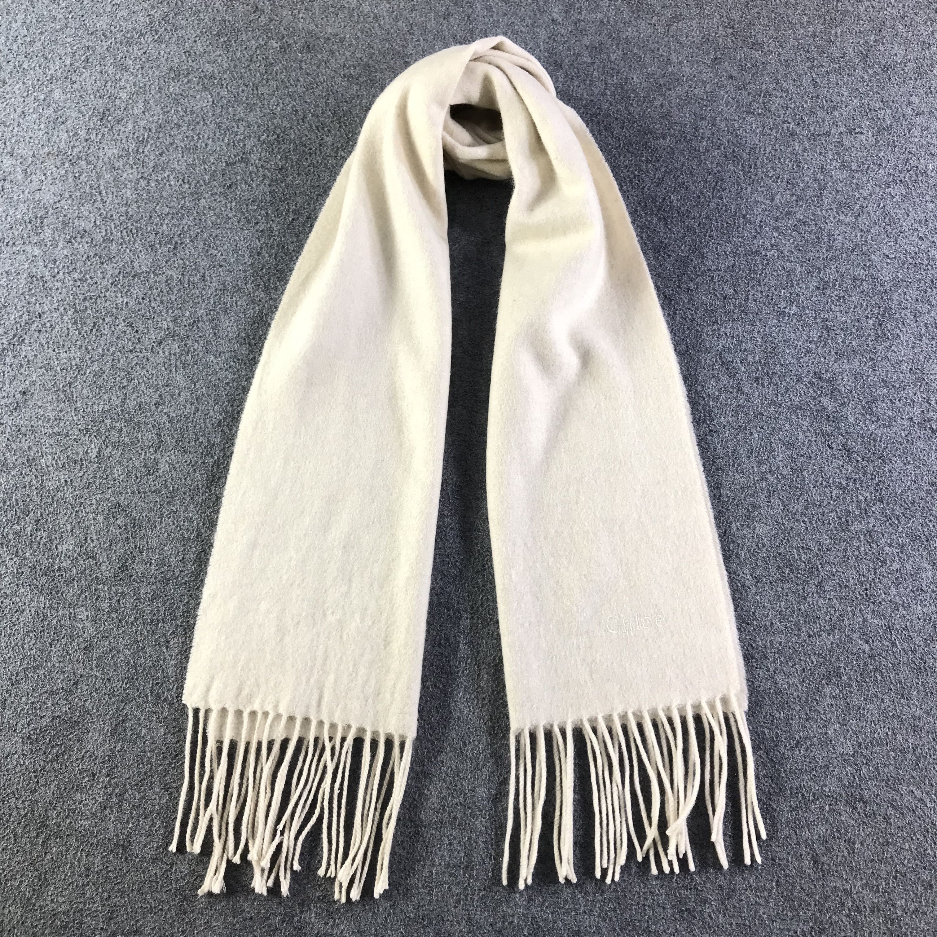 Chloe × Vintage Chloe Cashmere Scarf / Muffler / Neckwear SS1489 Size ONE SIZE - 1 Thumbnail