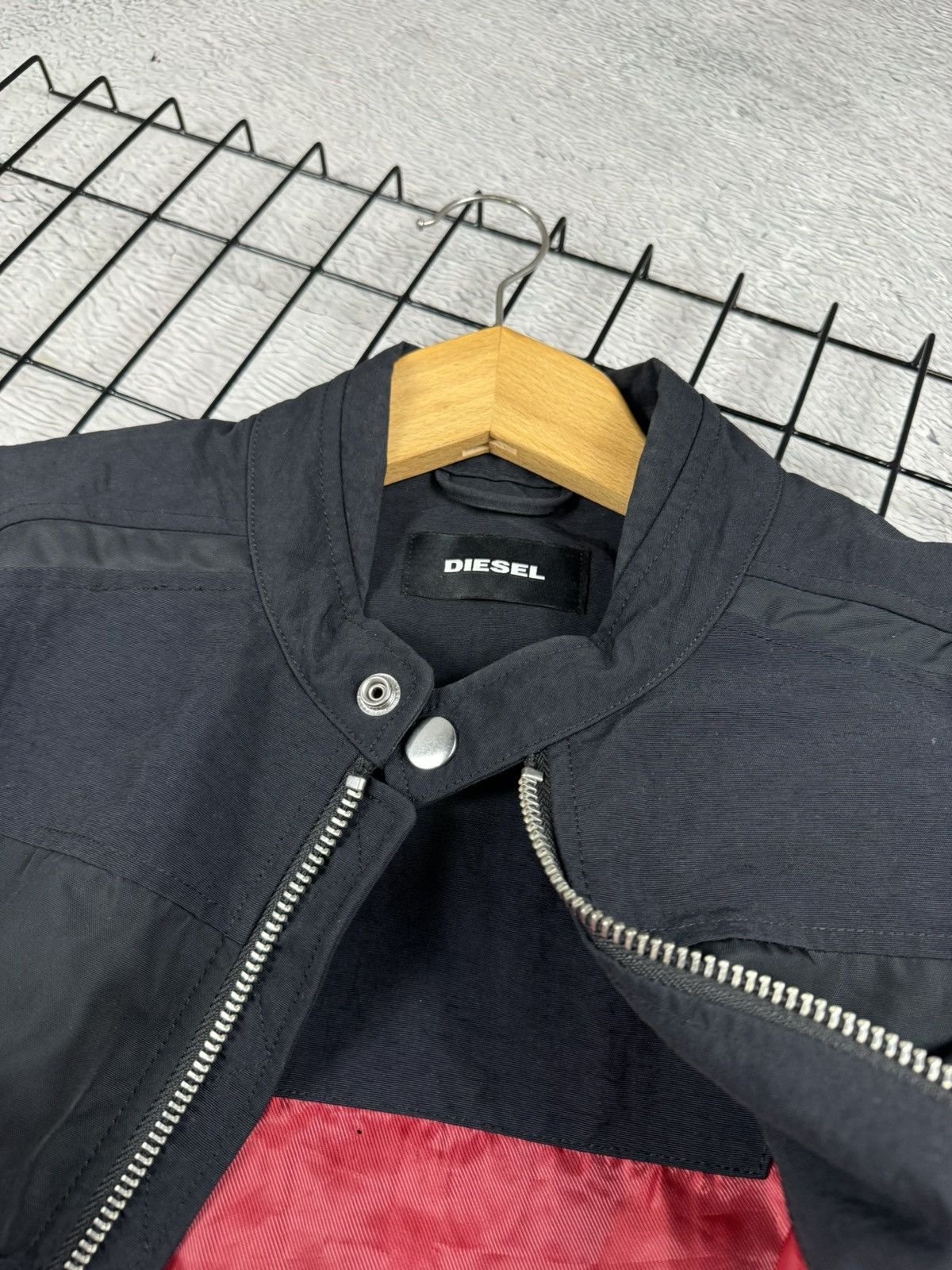 Diesel Diesel Racing Cowhide Leather Moto Racer Nylon Jacket L size Size US L / EU 52-54 / 3 - 14 Thumbnail