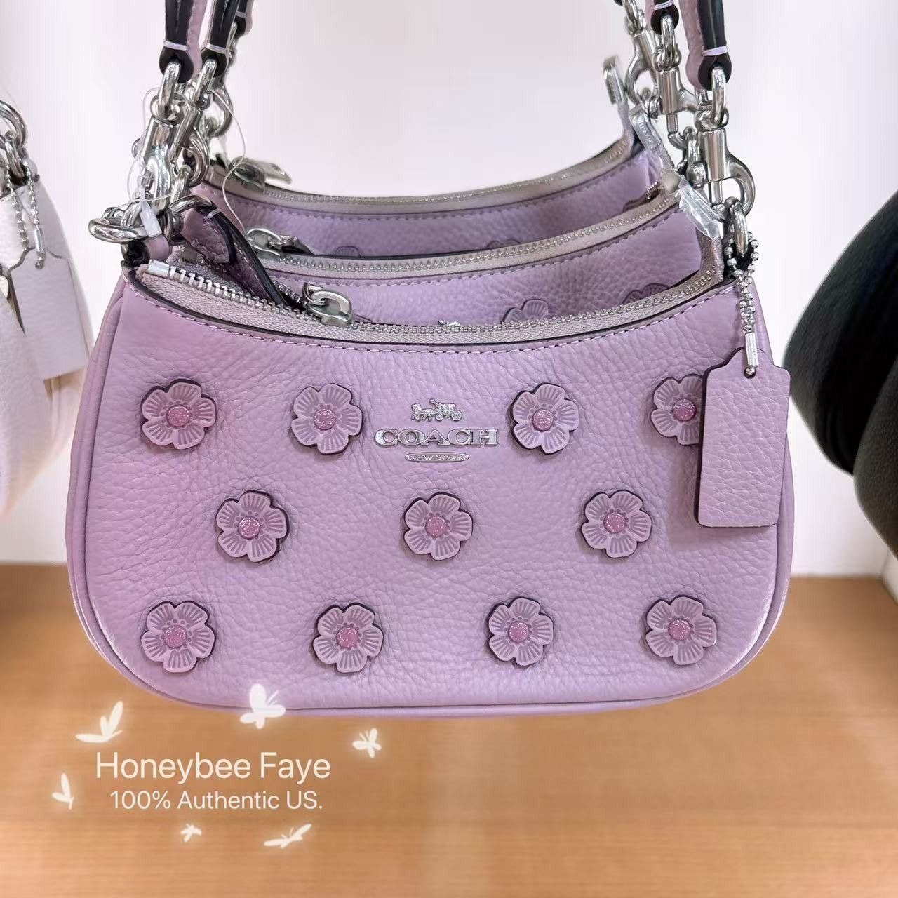 Coach NWT Coach Teri Mini Crossbody Bag With Floral Applique CAJ98 Size ONE SIZE - 4 Thumbnail