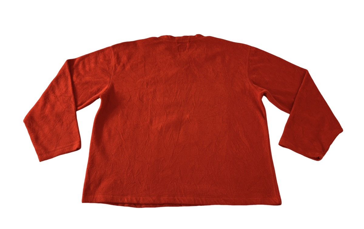 Japanese Brand Hype Japanese Brand Red Fleece Sweater V Neck Plain Design Size US L / EU 52-54 / 3 - 2 Thumbnail