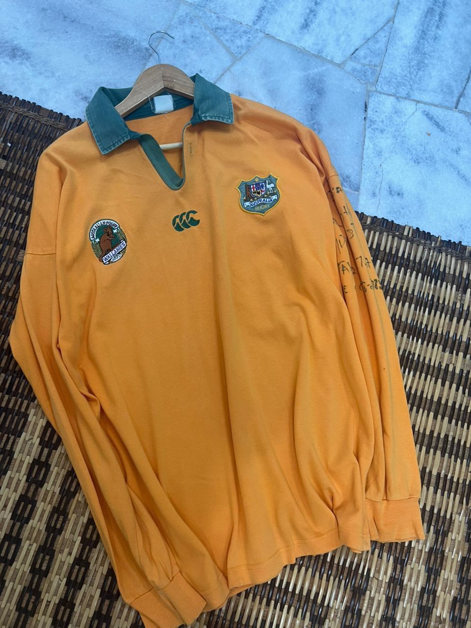Canterbury of New Zealand 1991 1993 Australia L/s Rugby Union Shirt Wallabies Size US XL / EU 56 / 4 - 3 Thumbnail