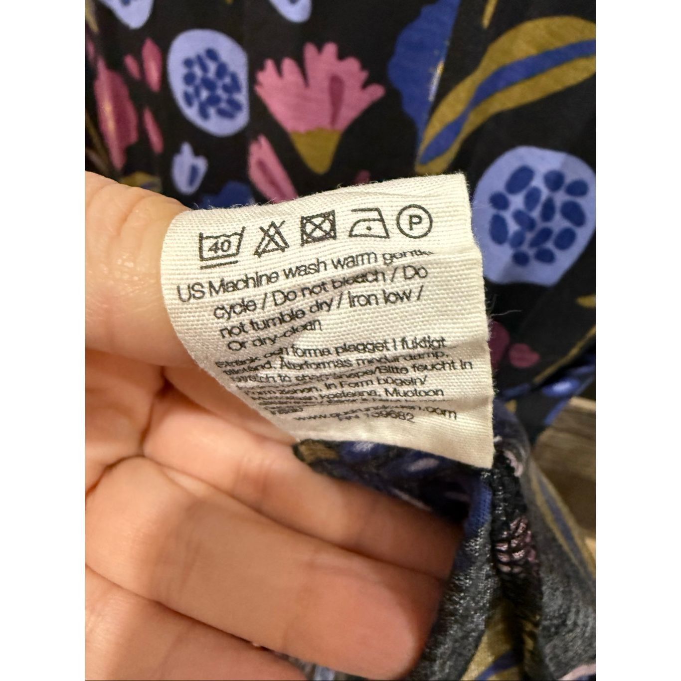 Guru Gudrun Sjödén Violette Floral Tunic Dress Boho Artsy Lagenlo Size L / US 10 / IT 46 - 7 Thumbnail