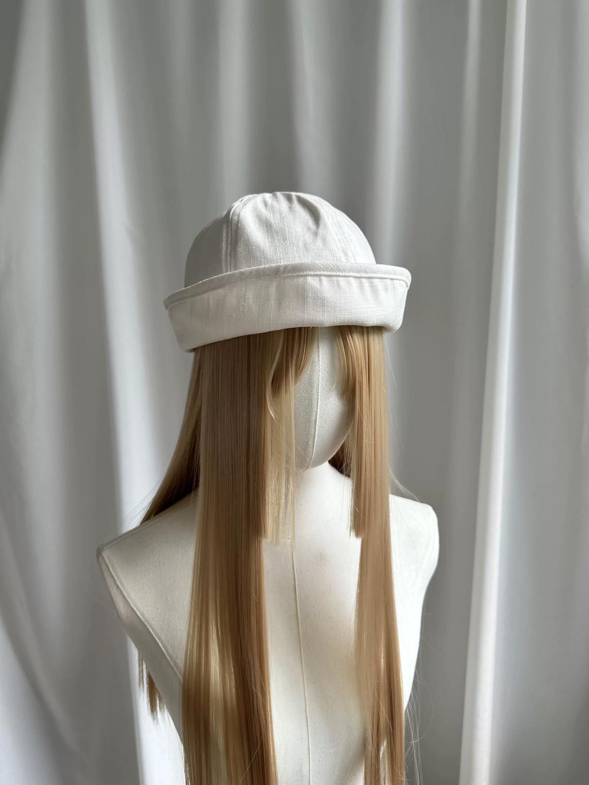Japanese Brand Retro Wht Linen Beret Sailor Hat – Y2K French Girl Aesthetic Size ONE SIZE - 9 Thumbnail