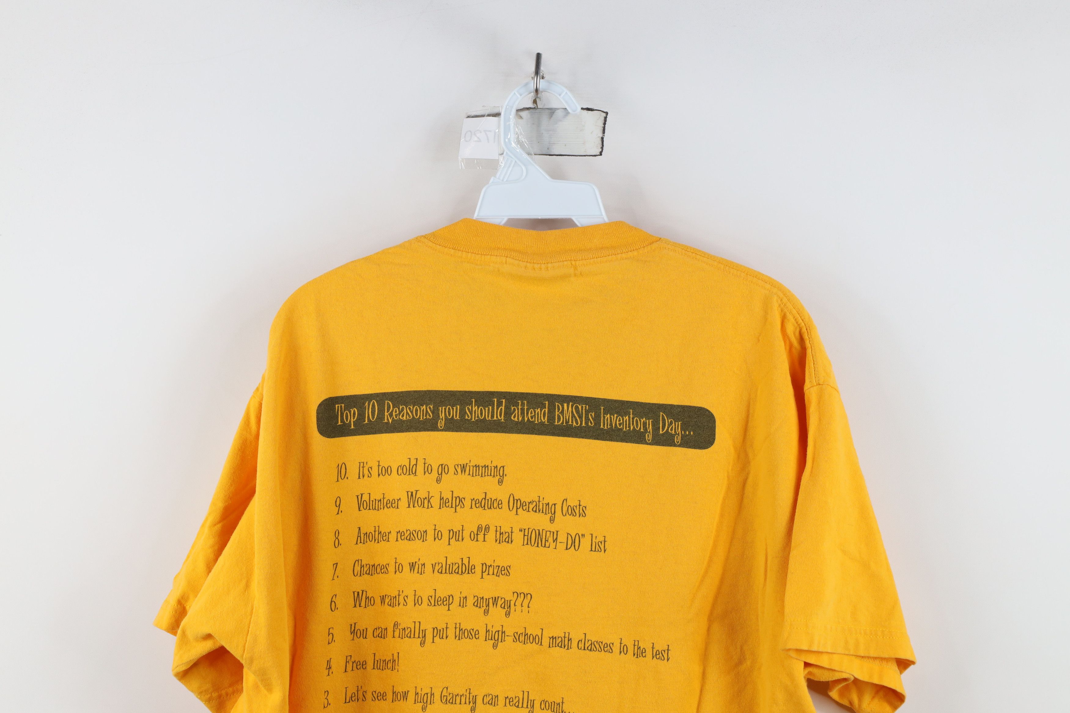 Vintage Vintage 90s Boise Marketing Services T-Shirt Yellow USA Size US L / EU 52-54 / 3 - 13 Thumbnail